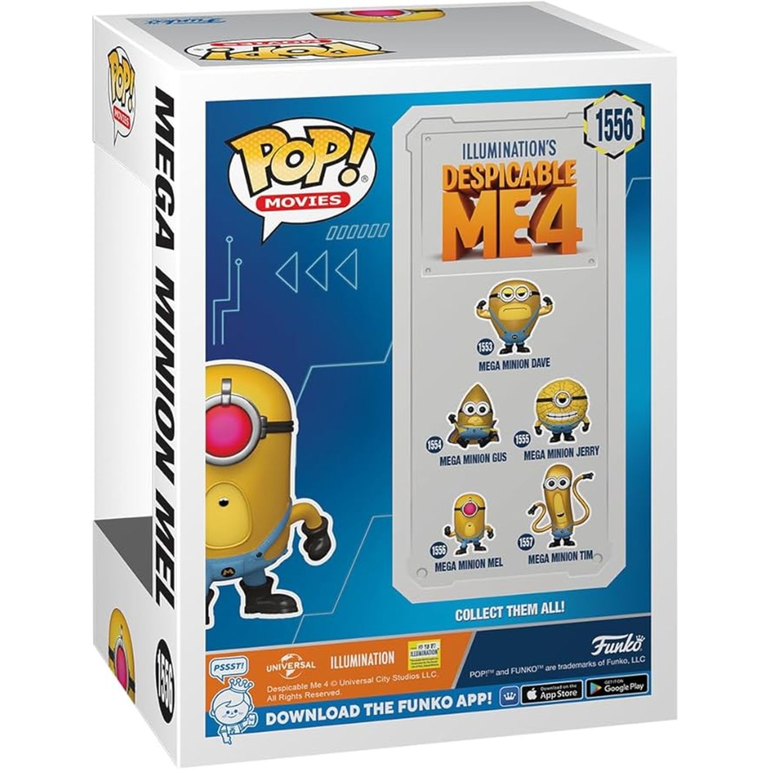Funko pop - minions - 4 mega mel - 1556 - MINIONS