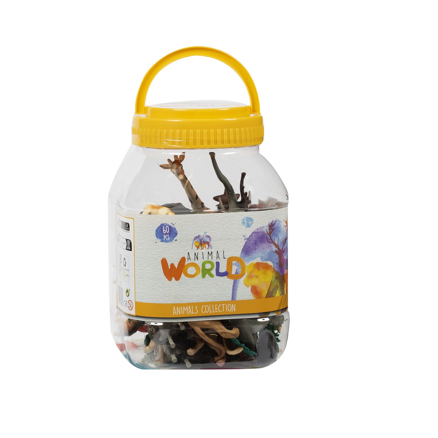 KRUZZEL Set 48 Animali Fattoria E Safari + 14 Accessori - Valigetta Per Bambini 3+ Anni