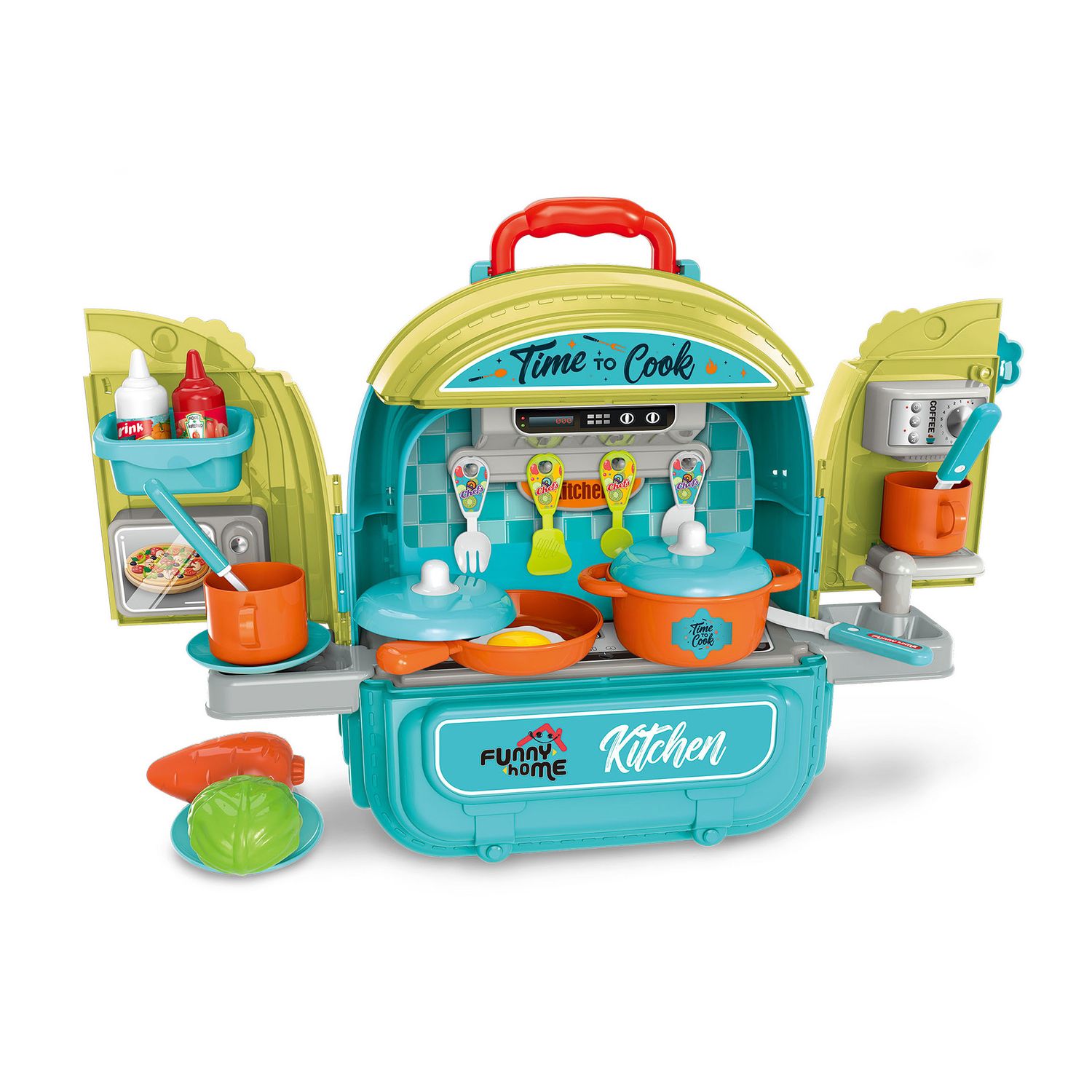 Valigetta playset cucina funny home - doppio playset con cucina e zona pranzo - FUNNY HOME