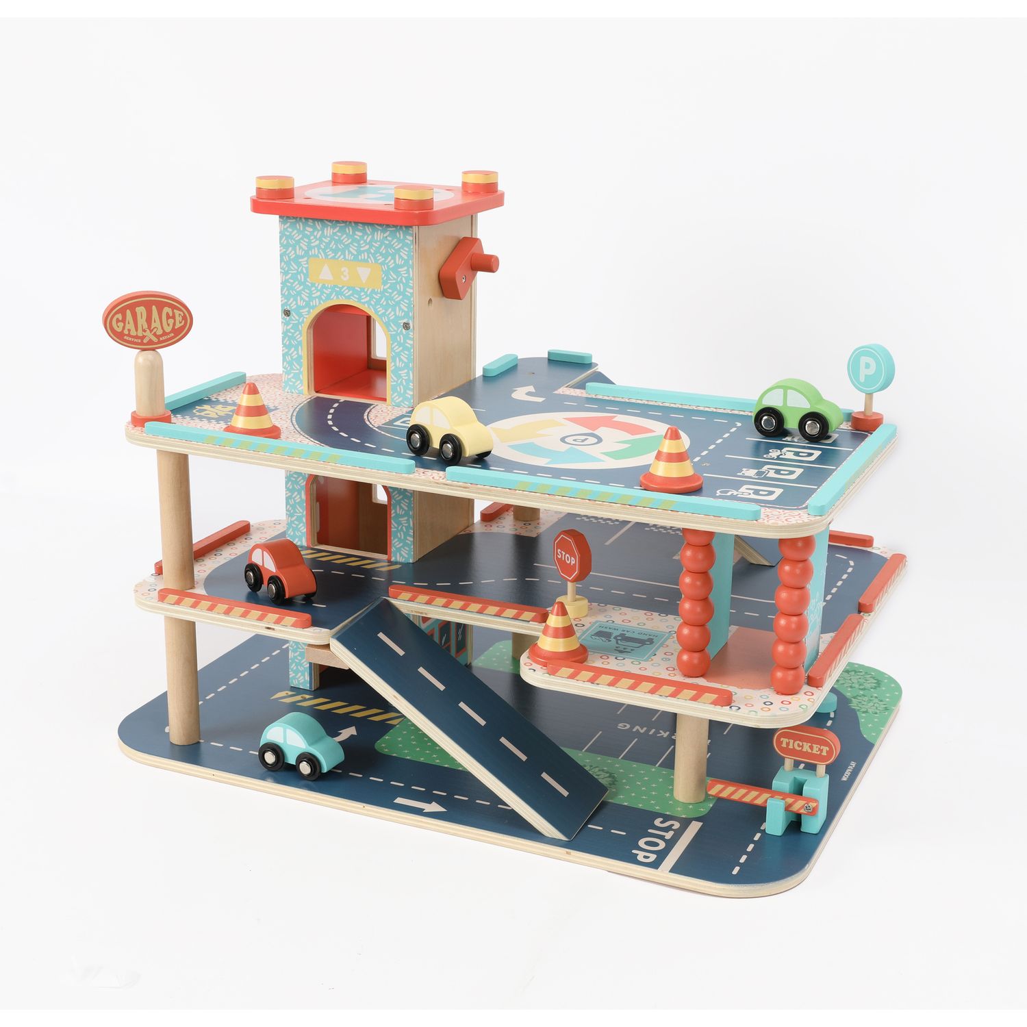 Garage a tre piani in legno - wood "n" play - WOOD 'N' PLAY