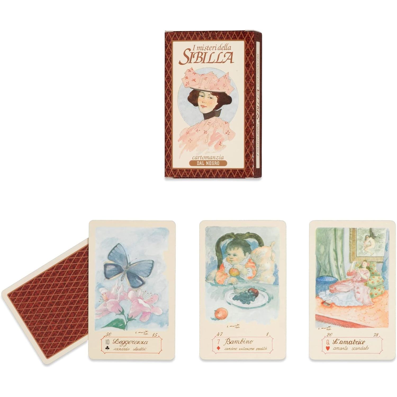 Tarocchi dal negro 43003-i misteri della sibilla - 54 carte illustrate con libretto - 
