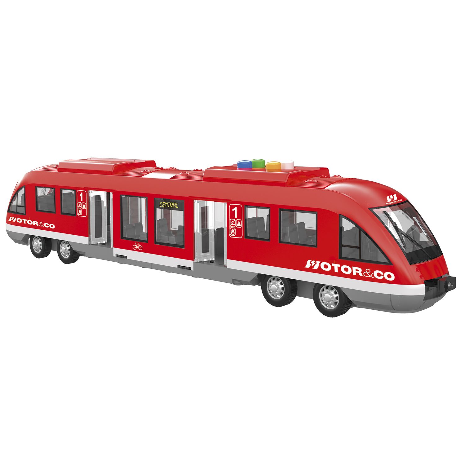 Tram assortito giocattolo motor&co con porte apribili e movimento a frizione - assortito - MOTOR & CO.