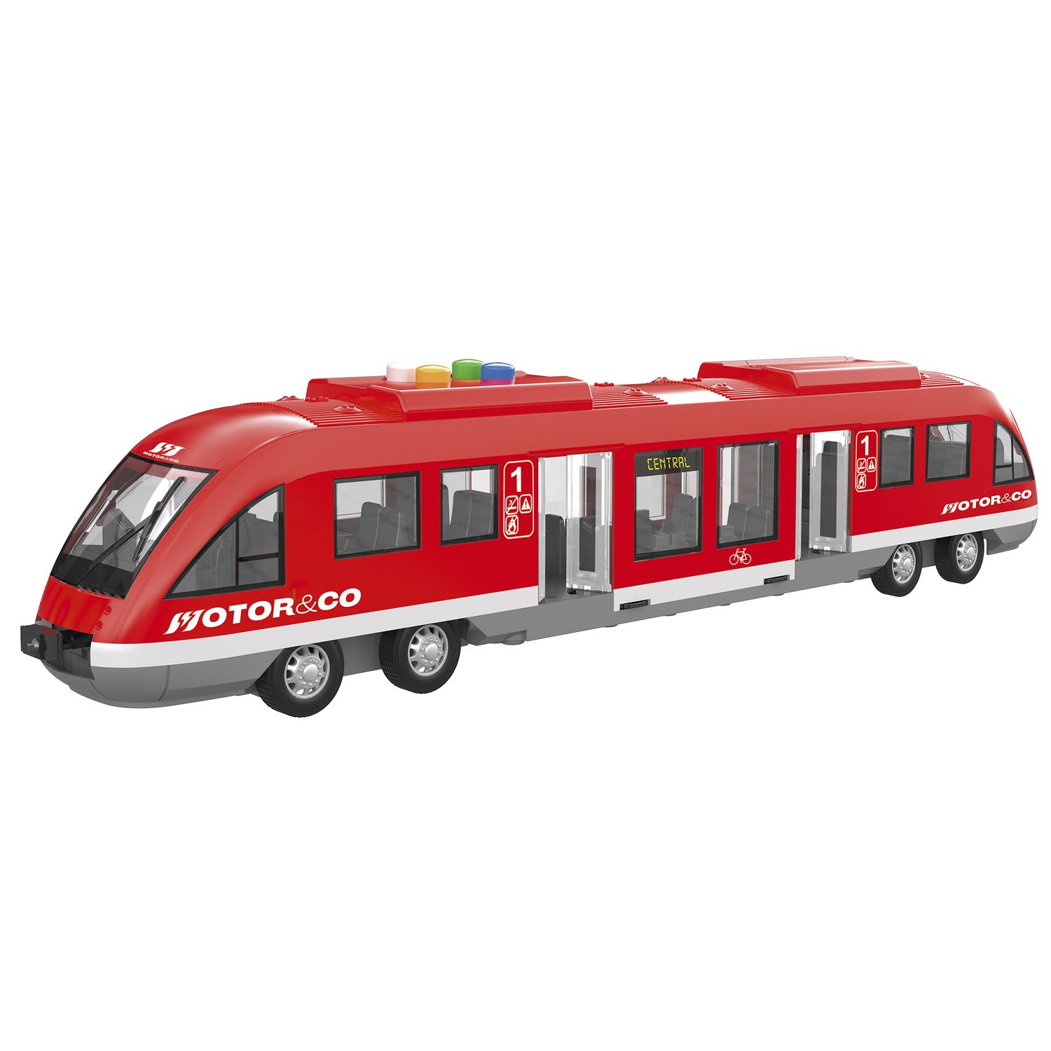 Tram assortito giocattolo motor&co con porte apribili e movimento a frizione - assortito - MOTOR & CO.