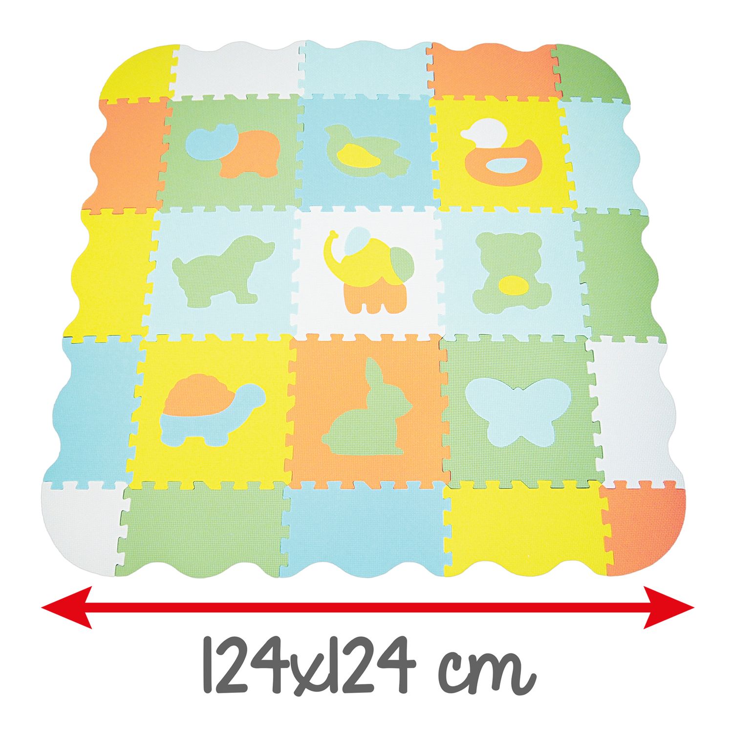 Tappeto puzzle activity con 50 palline, 9 pezzi, doppio utilizzo per area gioco - BABY SMILE, SUPERSTAR