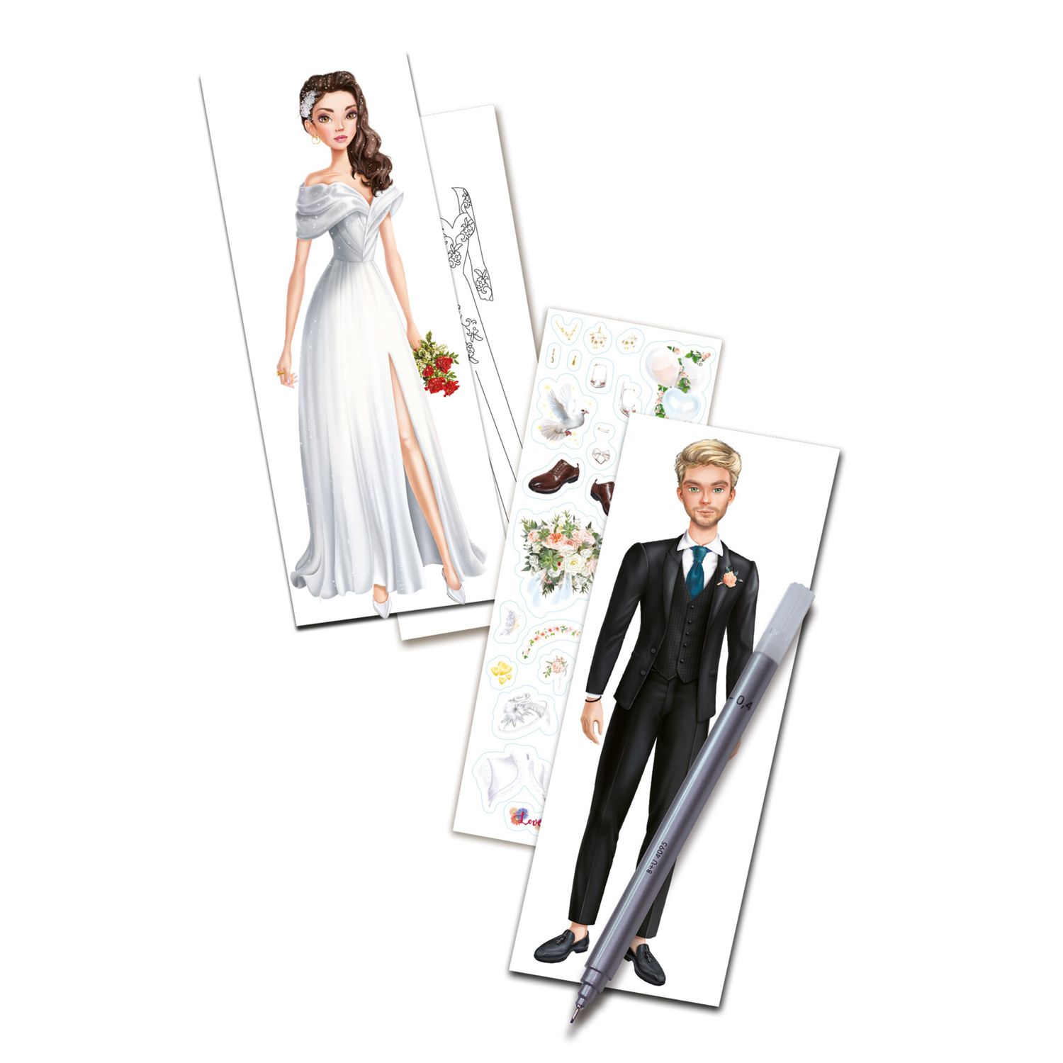 Fashion designer mini (style book) - abiti da sposa, gioco creativo per disegnare, bambini 6+ anni - ravensburger - RAVENSBURGER