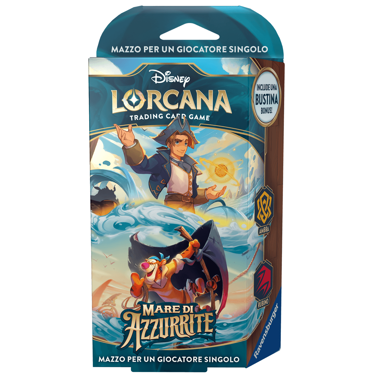 Disney lorcana – mare di azzurrite – mazzo base ambra e rubino – 8+ anni - Lorcana