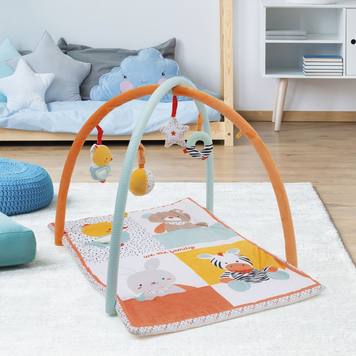 Palestrina my first activity gym – tappeto gioco morbido con archetti e giochi sensoriali - 0+ - baby smile - BABY SMILE