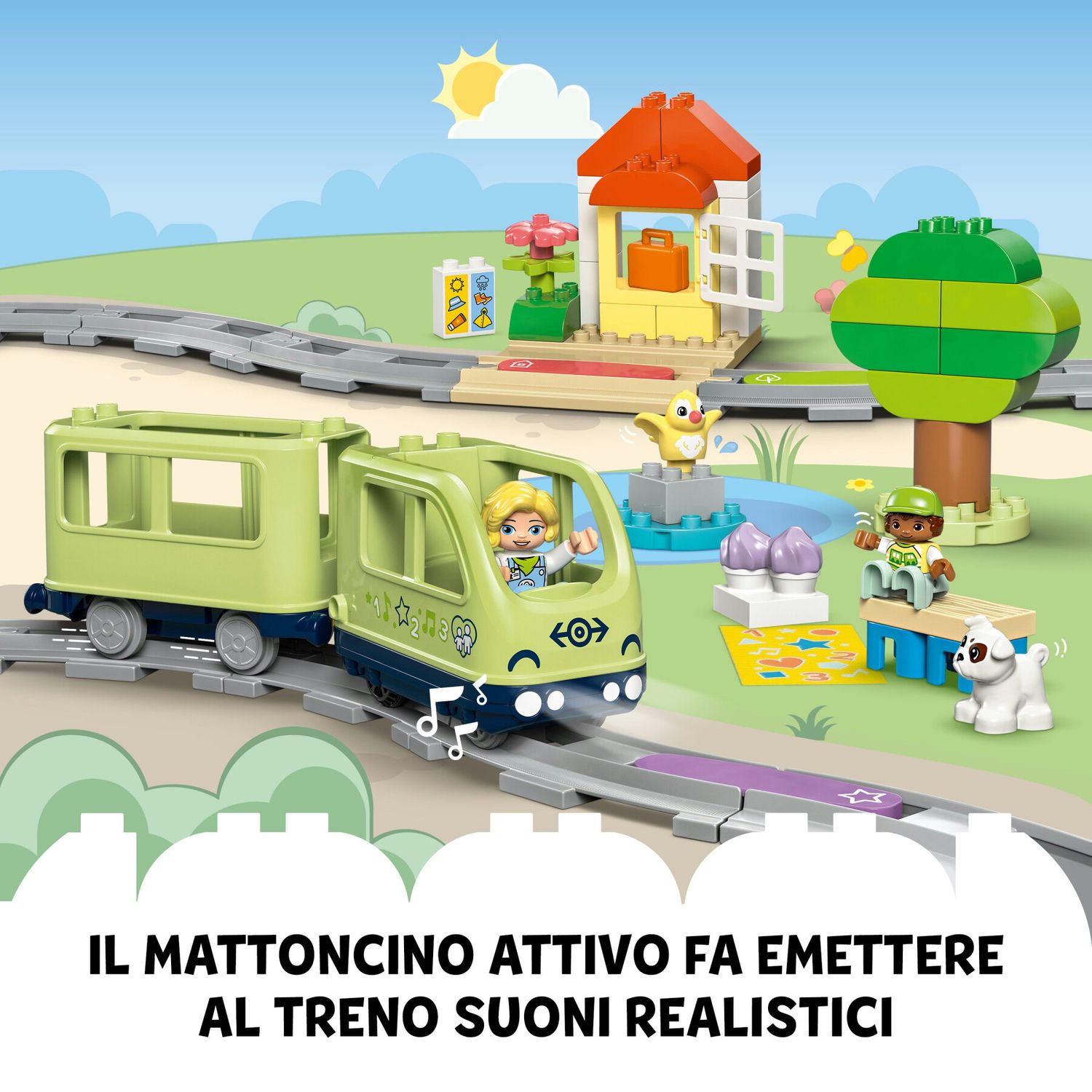 Lego duplo 10427 treno d’avventura interattivo, giochi educativi per bambini 2+ con mattoncini multifunzione, regalo didattico - LEGO DUPLO, Lego