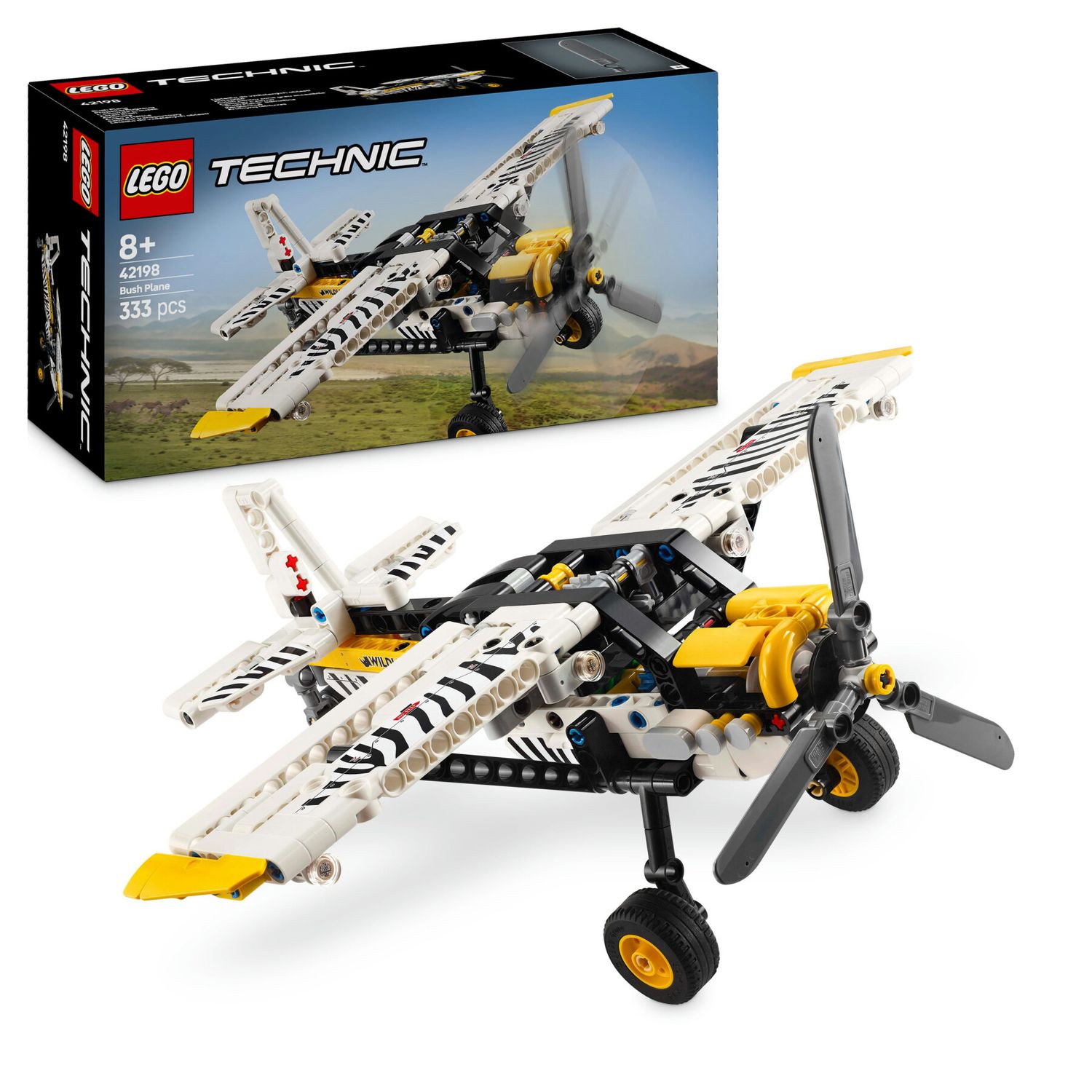 Lego technic 42198 aereo bush, aeroplano giocattolo da costruire, giochi per bambini 8+, modellino di veicolo con funzioni - LEGO TECHNIC, Lego