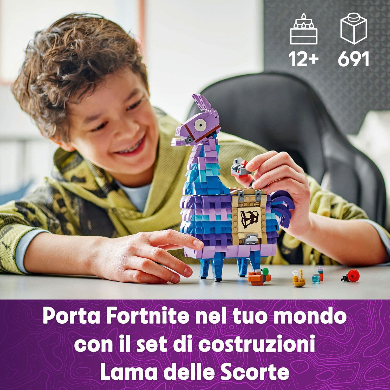 Lego fortnite 77071 lama delle scorte, personaggio giocattolo dal videogioco da collezione, gioco per bambini 12+, idea regalo - Lego