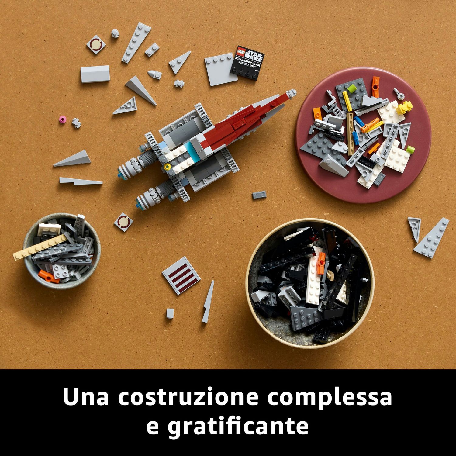 Lego star wars 75404 nave d'assalto classe acclamator, astronave da collezione con supporto, regalo per adulti, uomo e donna - LEGO® Star Wars™, Lego, Star Wars