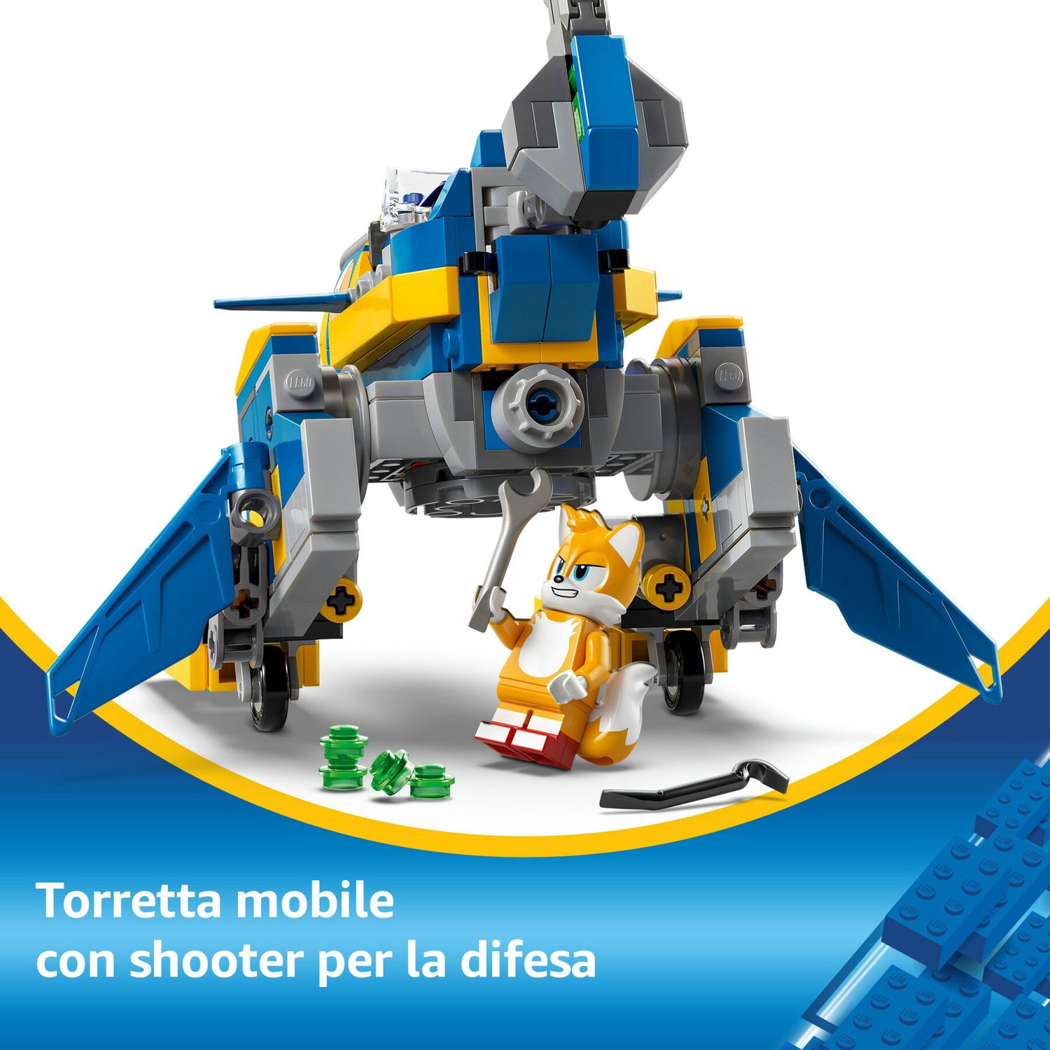Lego sonic 77002 cyclone vs. metal sonic, giochi d'azione per bambini 8+ con mech robot giocattolo trasformabile e personaggio - Sonic, Lego