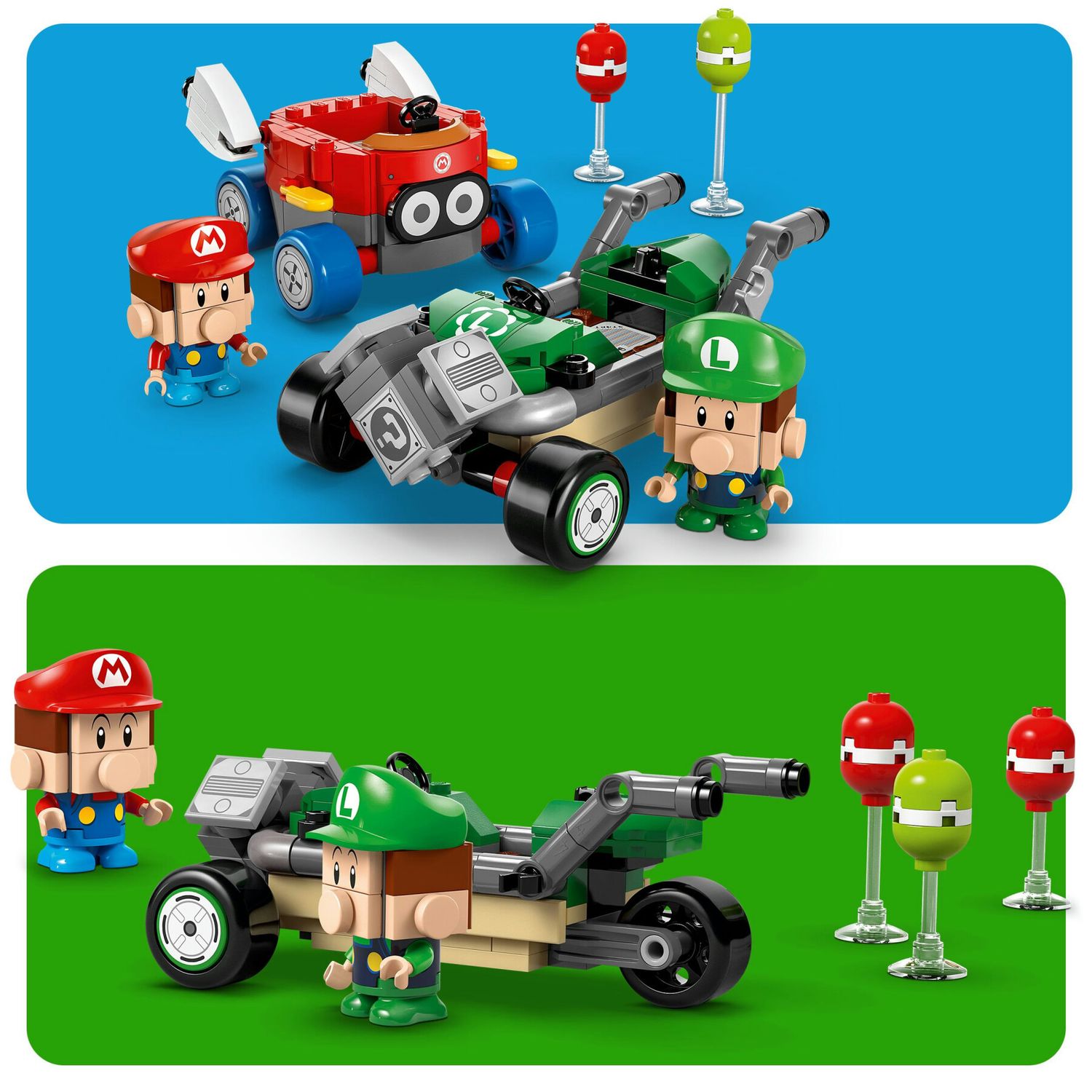 Lego super mario 72034 mario kart : baby mario vs baby luigi, 2 auto da corsa da costruire con personaggi, giochi bambini 8+ - LEGO® Super Mario™, Super Mario, Lego