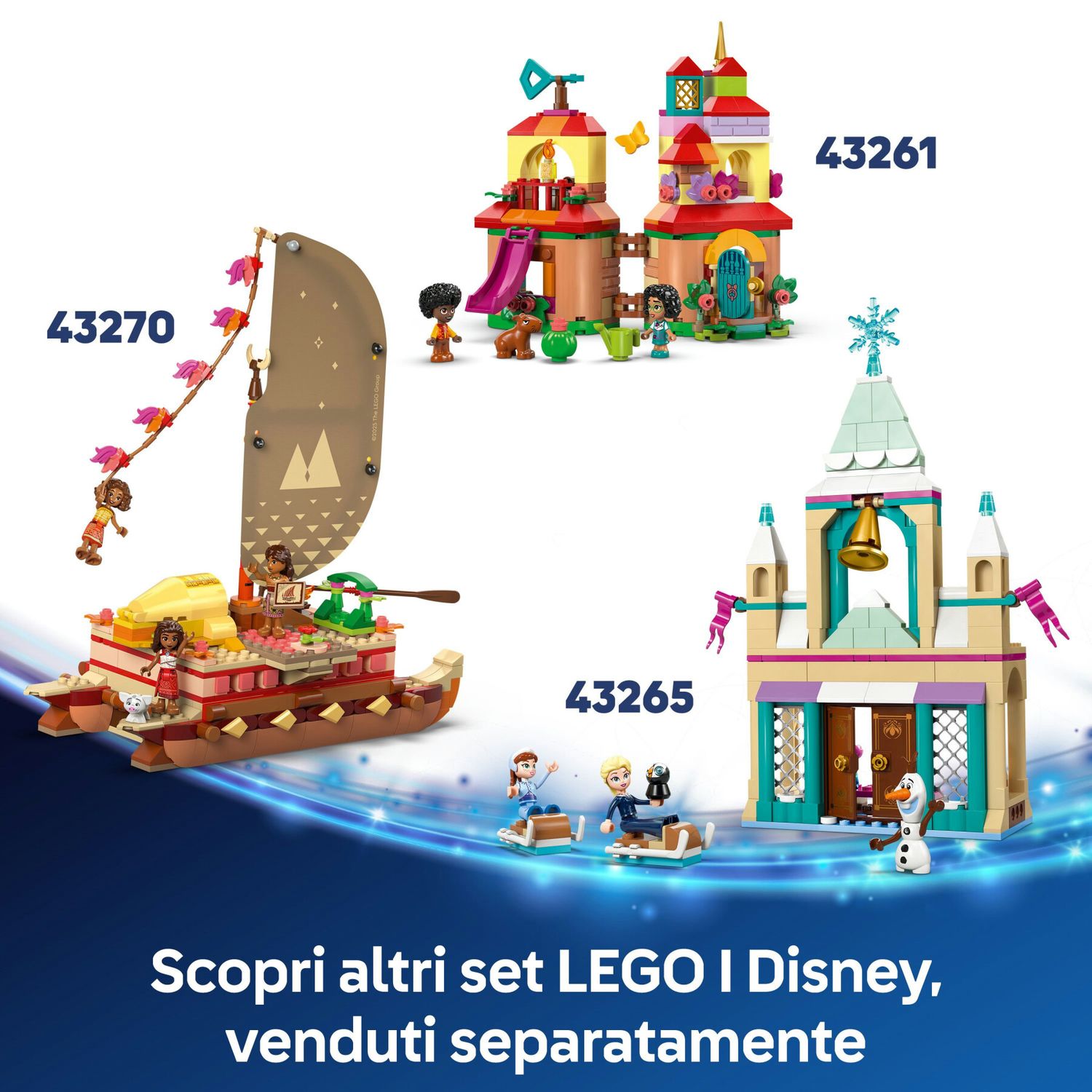 Lego  disney 43260 divertimento sull’isola di vaiana, casa delle bambole giocattolo, giochi bambini 5+, regalo da principesse - LEGO DISNEY PRINCESS, Lego