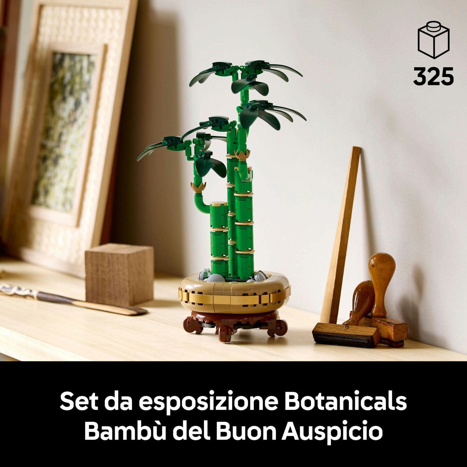 Lego botanicals 10344 bambù del buon auspicio, pianta artificiale da arredamento con vaso finto, regalo donna, uomo e adulti - LEGO ICONS BOTANICAL, Lego, LEGO ICONS