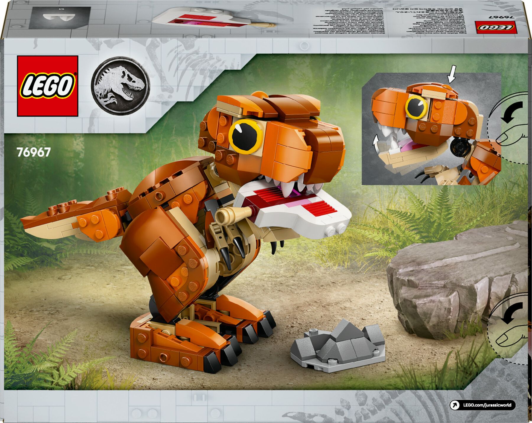 Lego jurassic world 76967 little eatie: t. rex, dinosauro giocattolo con parti mobili, gioco di ruolo bambini 7+, idea regalo - LEGO JURASSIC PARK/W, Lego