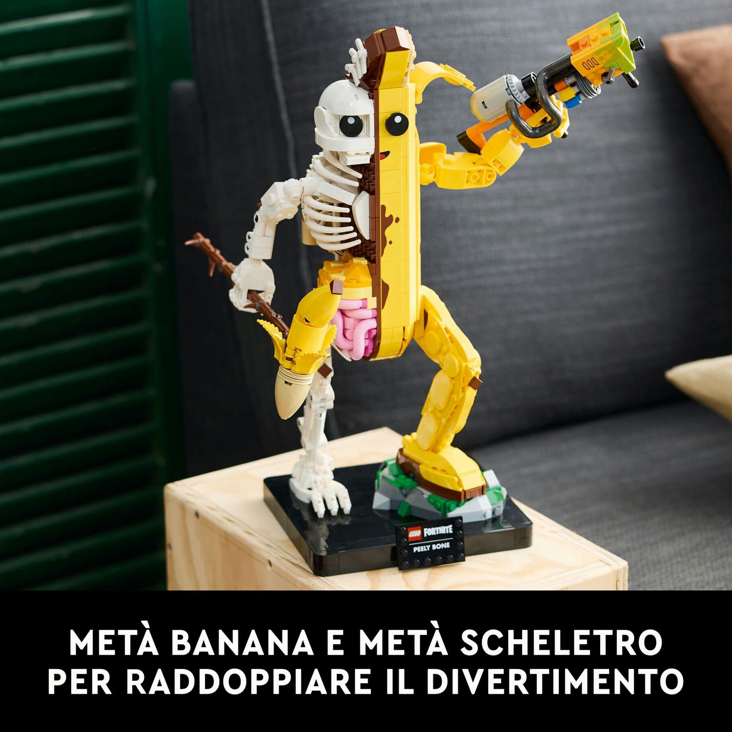 Lego fortnite 77072 bananita sbucciata, personaggio della banana per adulti da collezione, regalo creativo per uomo o donna - Lego