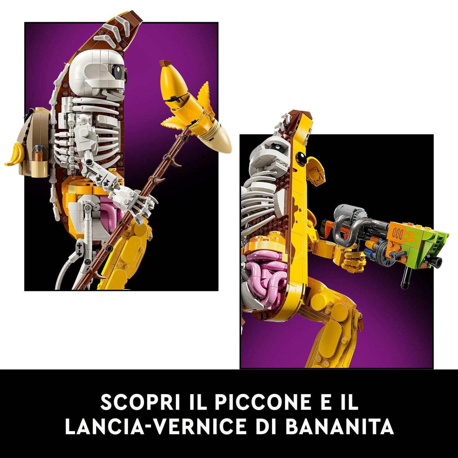Lego fortnite 77072 bananita sbucciata, personaggio della banana per adulti da collezione, regalo creativo per uomo o donna - Lego