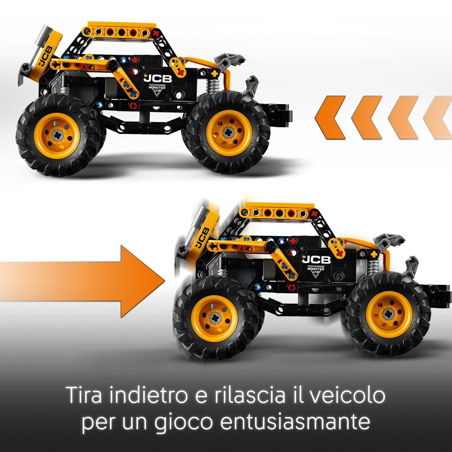 Lego technic 42199 pull-back monster jam digatron, monster truck giocattolo da costruire, giochi bambini 7+, regalo fan veicoli - LEGO TECHNIC, Lego