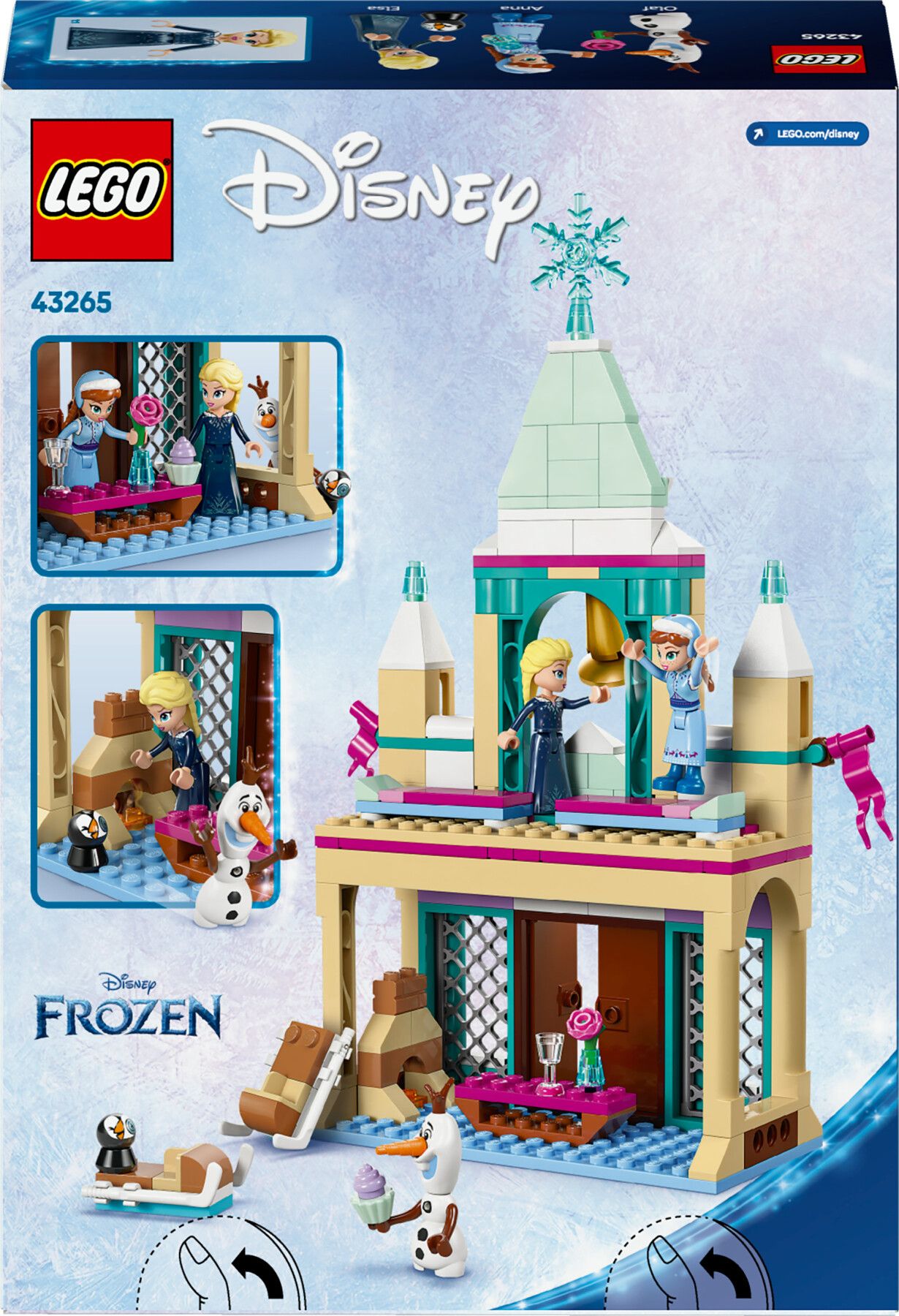 Lego | disney frozen 43265 castello di ghiaccio di arendelle, giocattolo con accessori e 3 personaggi, giochi per bambine 5+ - LEGO DISNEY PRINCESS, Frozen, Lego