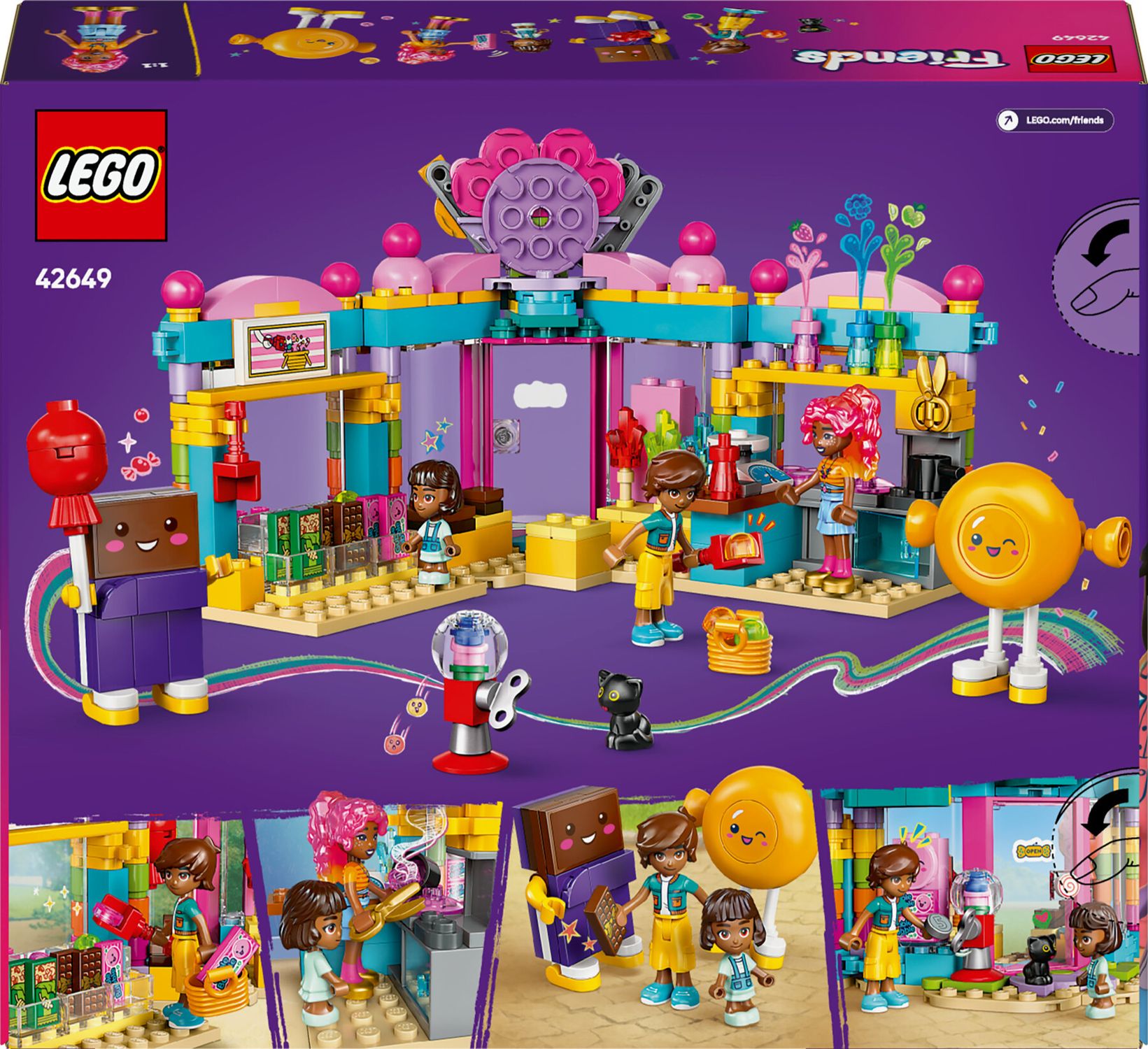 Lego friends 42649 negozio di dolciumi di heartlake city, giochi per sviluppo abilità sociali per bambine 6+, idea regalo - LEGO FRIENDS, Lego