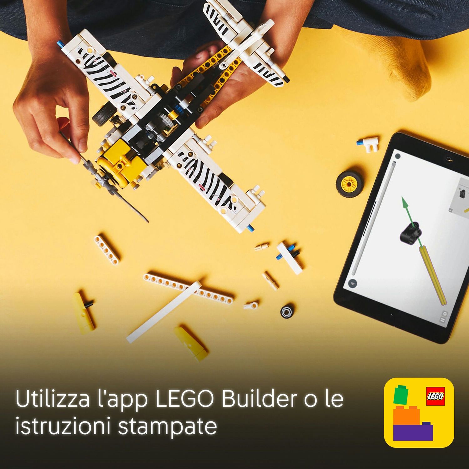 Lego technic 42198 aereo bush, aeroplano giocattolo da costruire, giochi per bambini 8+, modellino di veicolo con funzioni - LEGO TECHNIC, Lego