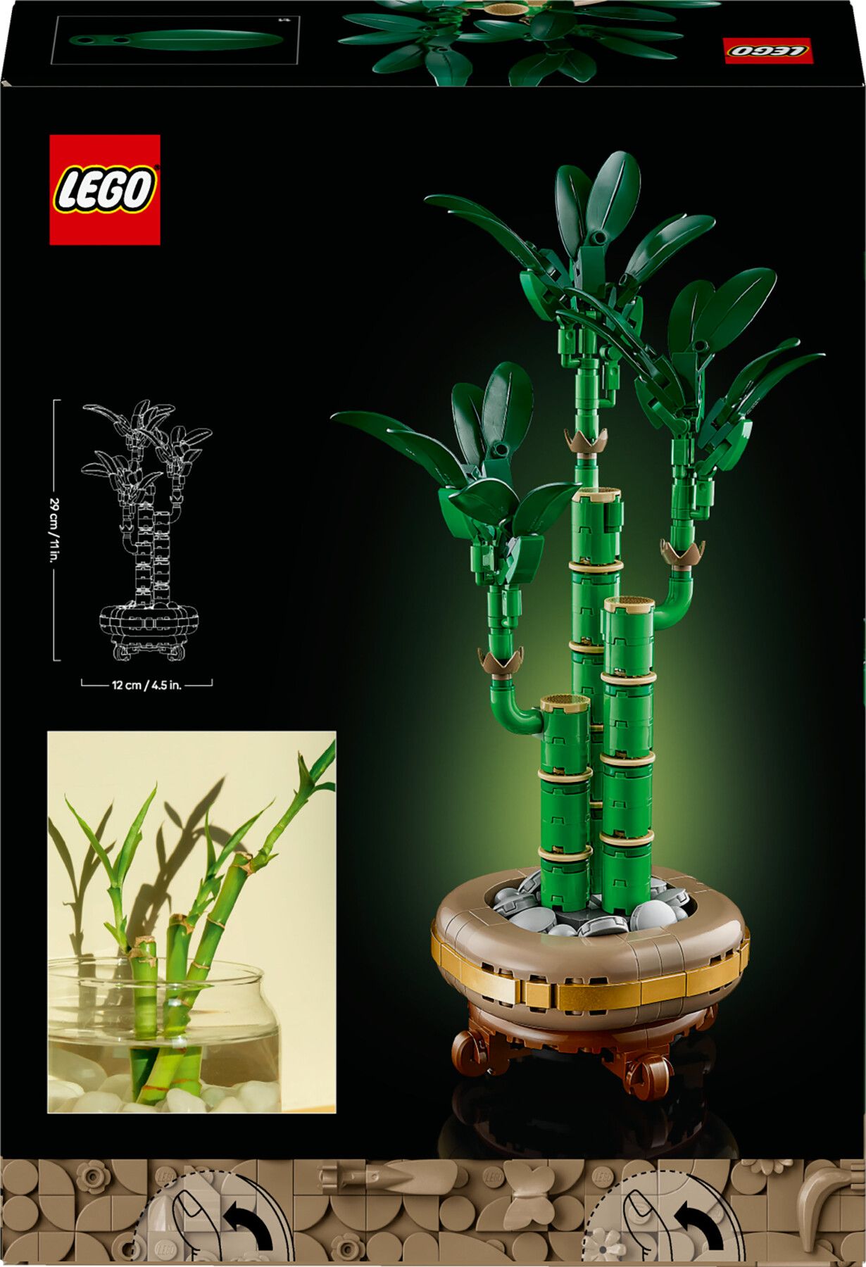 Lego botanicals 10344 bambù del buon auspicio, pianta artificiale da arredamento con vaso finto, regalo donna, uomo e adulti - LEGO ICONS BOTANICAL, Lego, LEGO ICONS