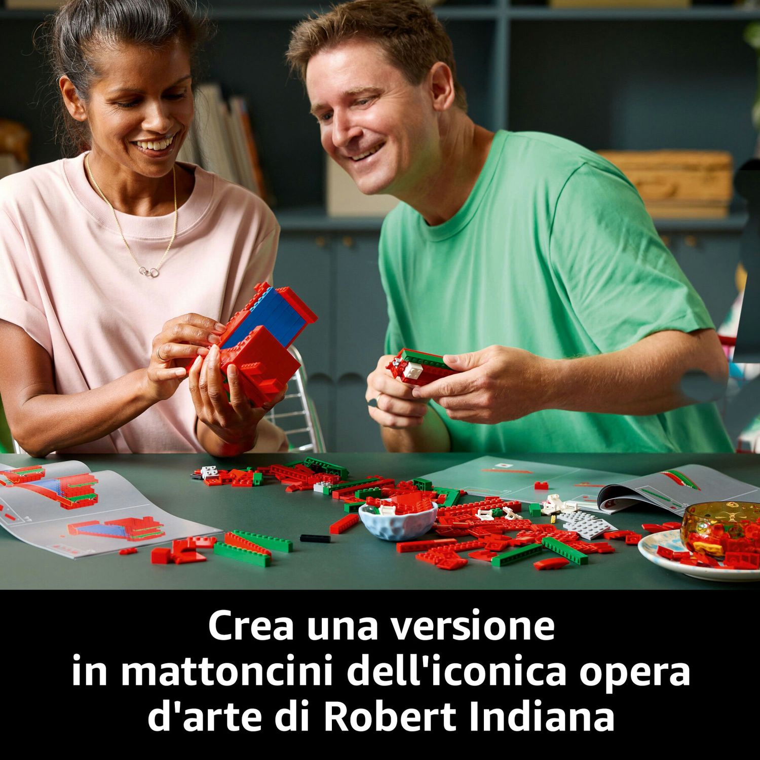 Lego art 31214 love, modellino da costruire scultura pop di robert indiana, hobby creativo per adulti, regalo donna o uomo - LEGO Art, Lego