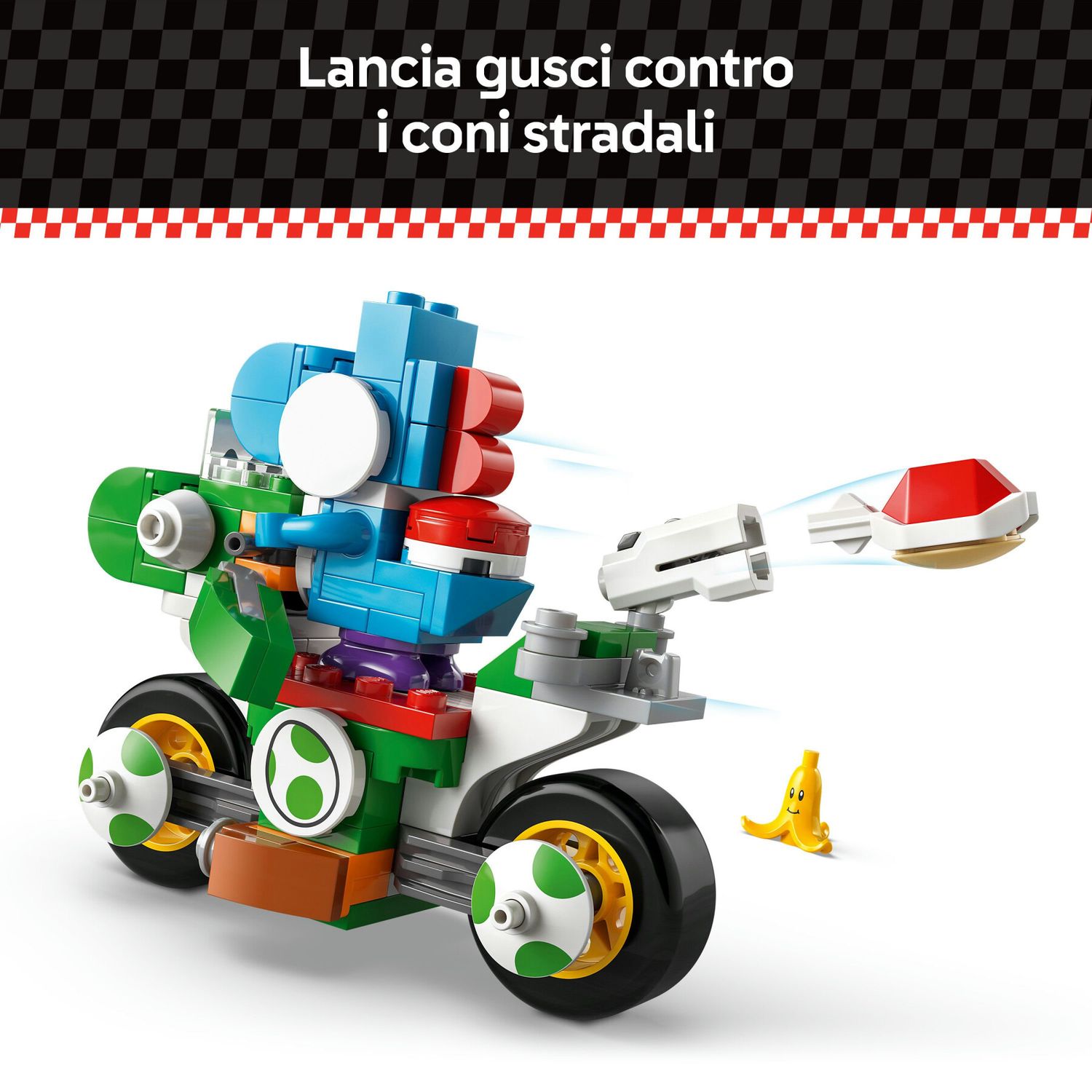 Lego super mario 72031 mario kart : moto yoshi, giocattolo interattivo, giochi per bambini 7+, regalo nintendo da collezione - LEGO® Super Mario™, Lego