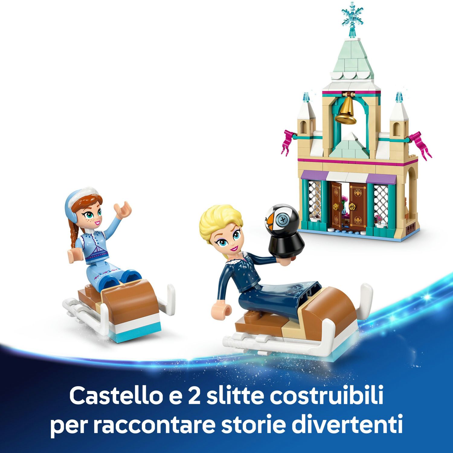 Lego | disney frozen 43265 castello di ghiaccio di arendelle, giocattolo con accessori e 3 personaggi, giochi per bambine 5+ - LEGO DISNEY PRINCESS, Frozen, Lego