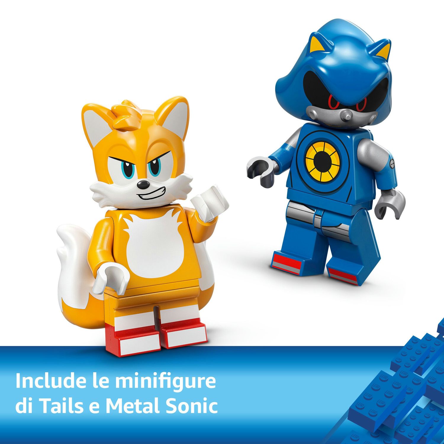 Lego sonic 77002 cyclone vs. metal sonic, giochi d'azione per bambini 8+ con mech robot giocattolo trasformabile e personaggio - Sonic, Lego