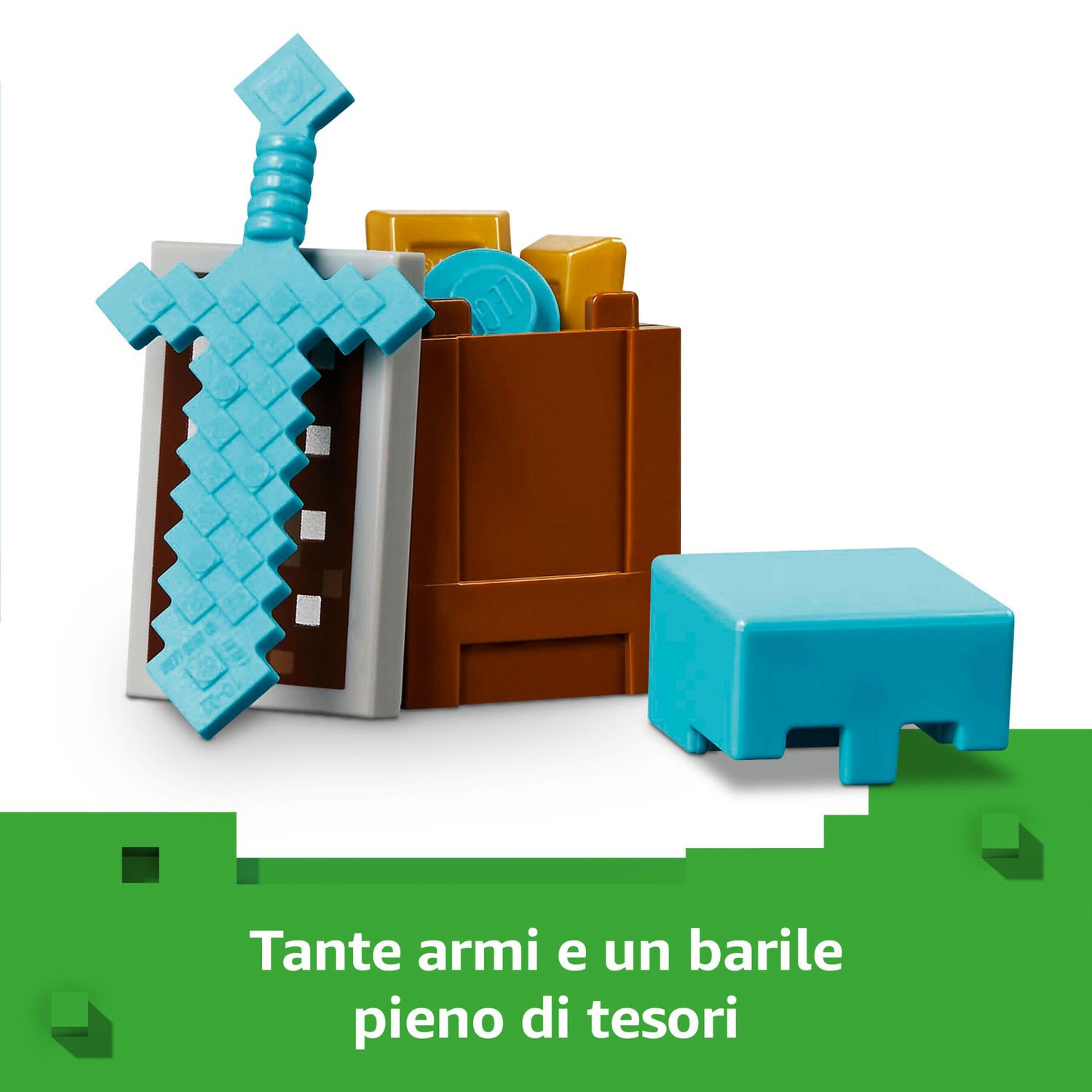 Lego minecraft 21267 pattuglia nel deserto della bestia, gioco di ruolo bambini 7+ con 4 personaggi del videogioco e accessori - MINECRAFT, Lego