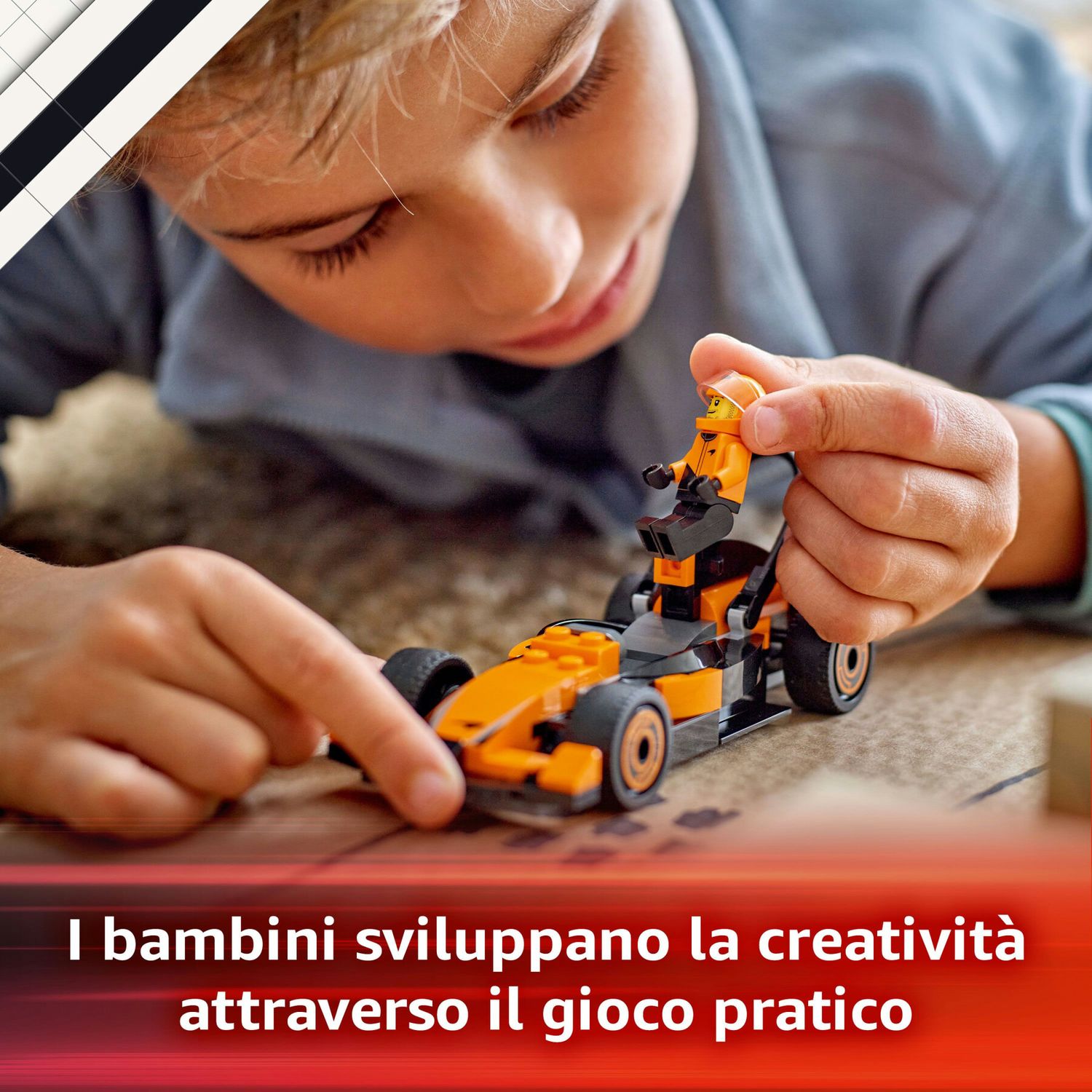 Lego city 60442 pilota e monoposto mclaren f1, modello di macchina giocattolo da formula 1, regalo bambini 6+ fan delle auto - LEGO CITY, Lego
