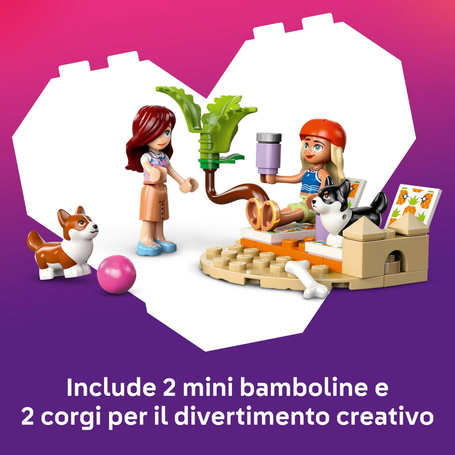 Lego friends 42641 avventure canine su windskate e sidecar, giochi di ruolo per bambine 6+ con personaggi e cani giocattolo - LEGO FRIENDS, Lego