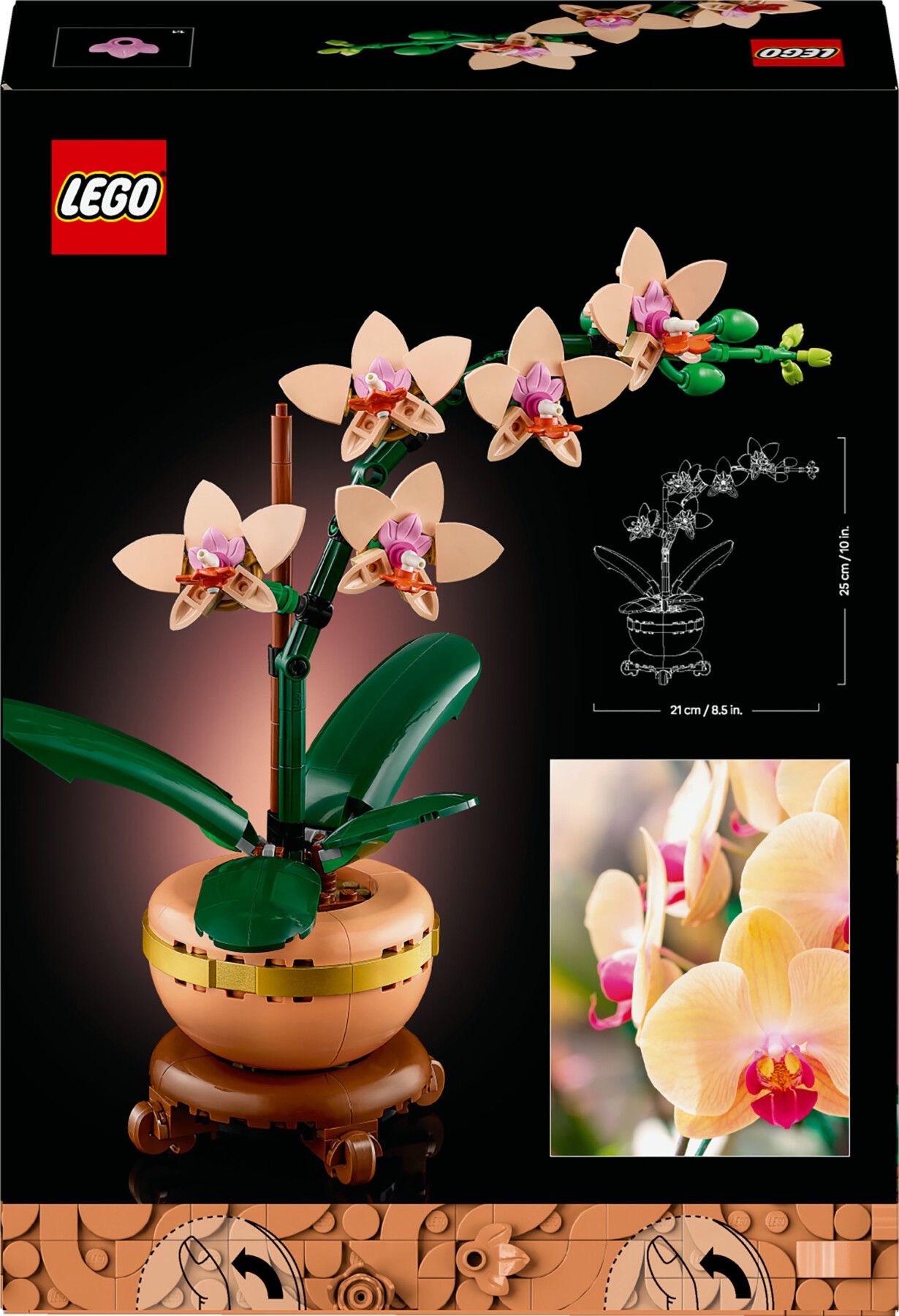 Lego botanicals 10343 mini-orchidea, fiori finti da costruire, botanical collection per adulti, idea regalo per donna o uomo - LEGO ICONS BOTANICAL, Lego, LEGO ICONS