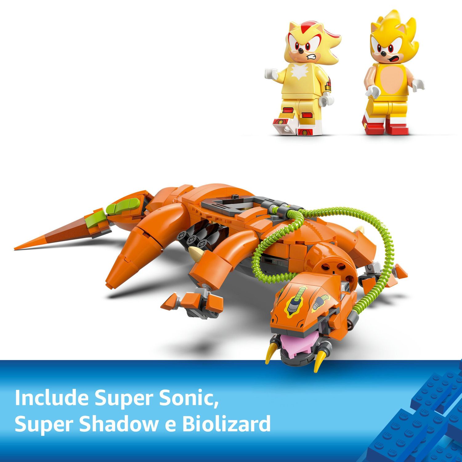 Lego sonic 77003 super shadow vs. biolizard, giochi d'azione per bambini 9+, personaggi e robot giocattolo, regalo per gamer - Sonic, Lego