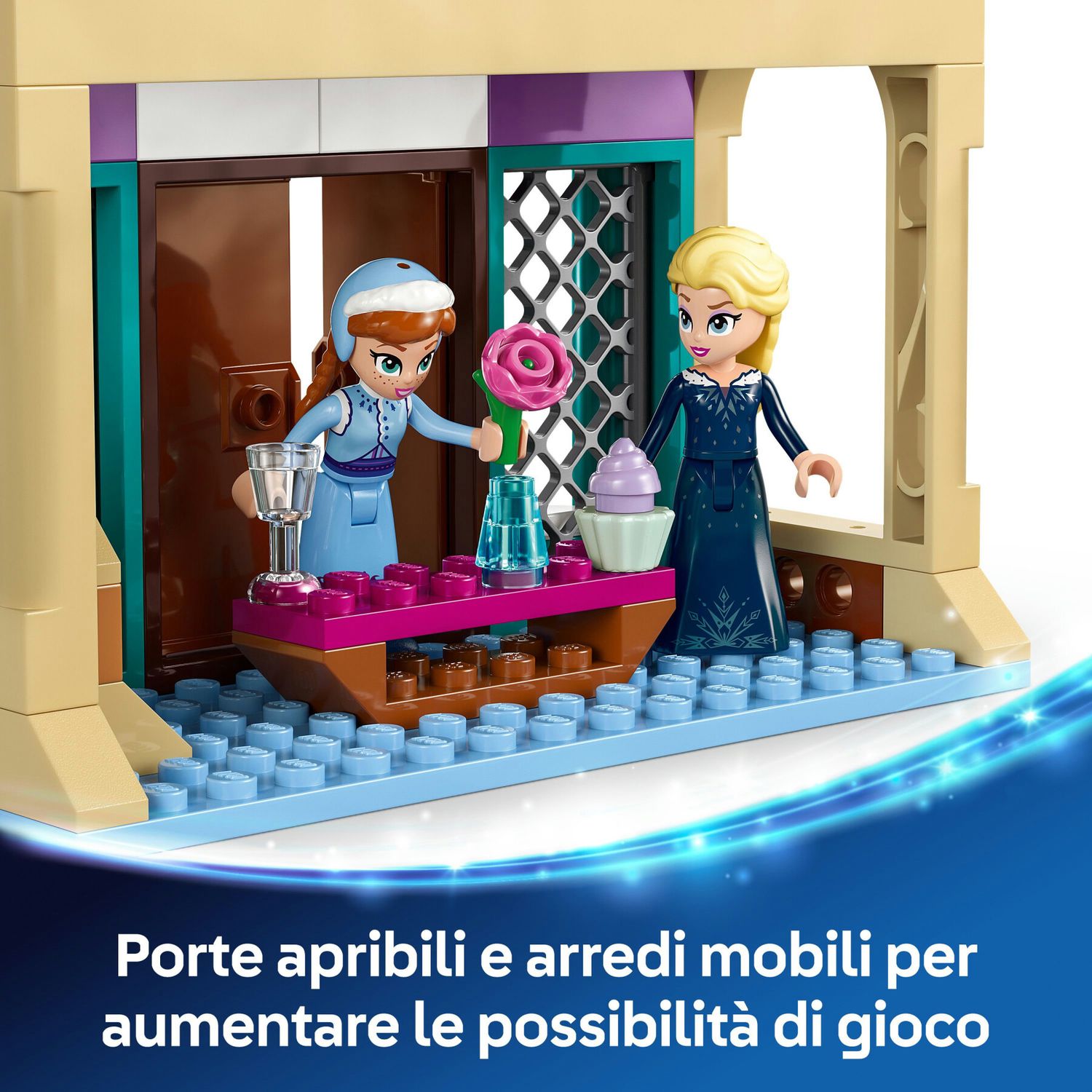 Lego | disney frozen 43265 castello di ghiaccio di arendelle, giocattolo con accessori e 3 personaggi, giochi per bambine 5+ - LEGO DISNEY PRINCESS, Frozen, Lego