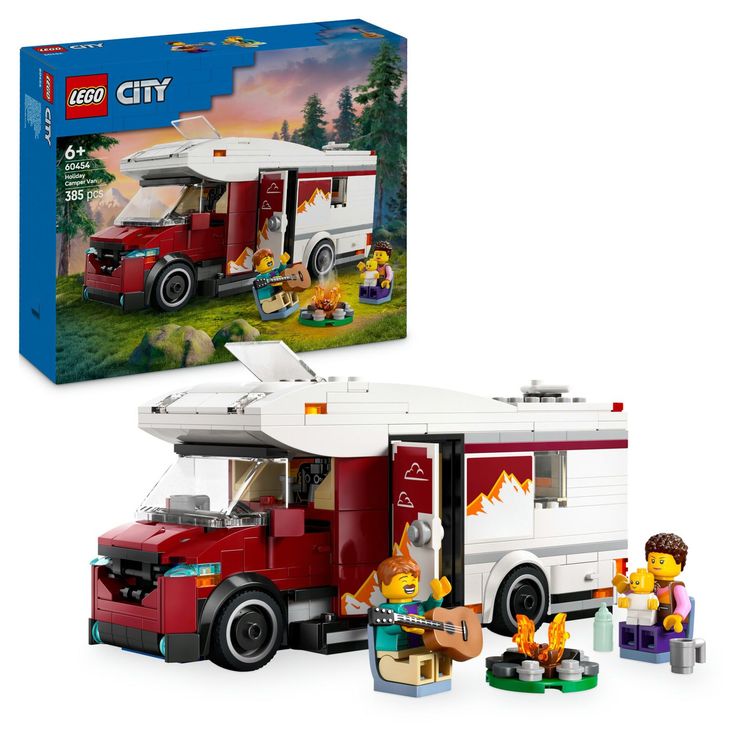 Lego city 60454 camper van delle vacanze d’avventura, veicolo giocattolo con 3 minifigure e accessori, giochi per bambini 6+ - LEGO CITY, Lego