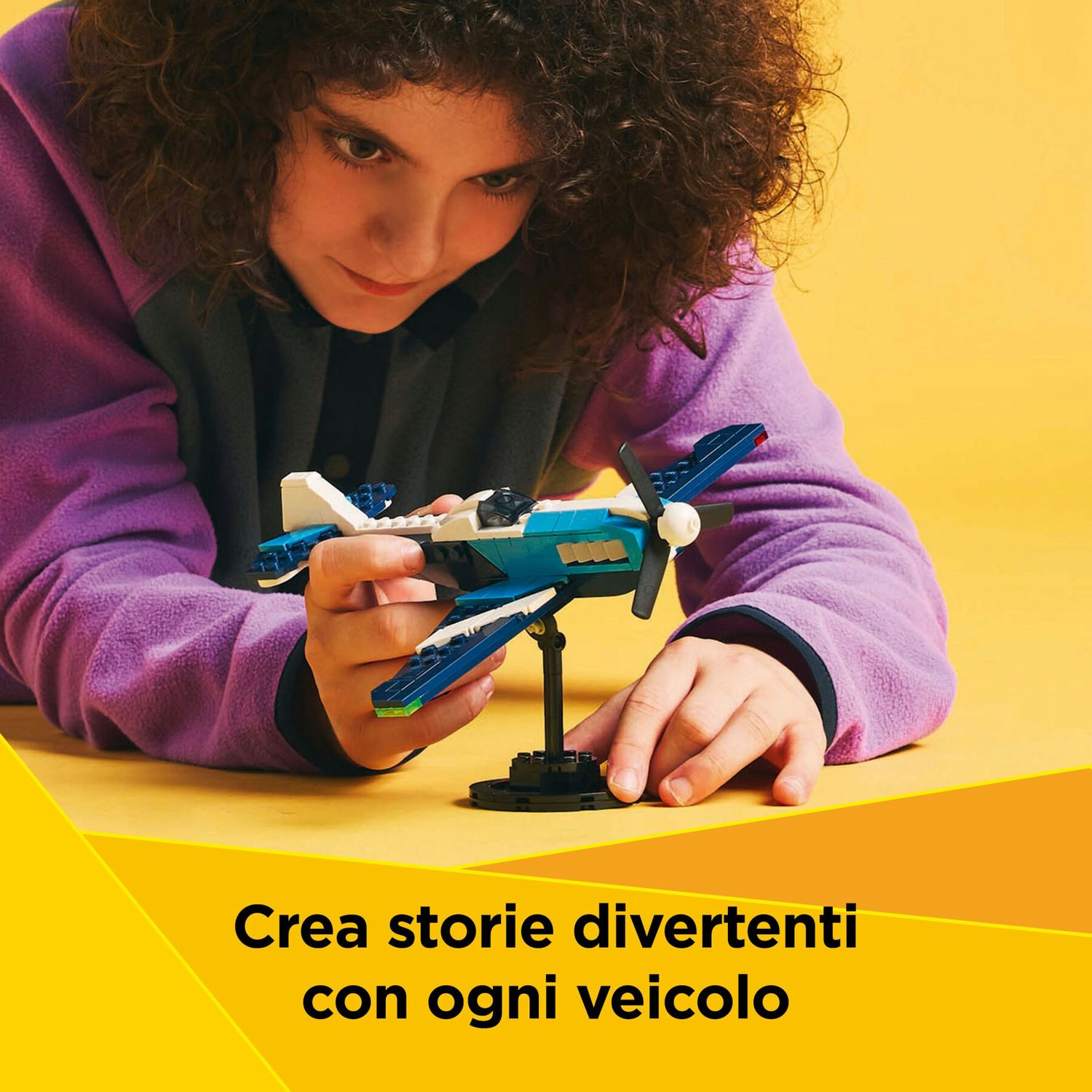 Lego creator 3 in 1 31160 velivolo: aereo da competizione, aeroplano giocattolo trasformabile in elicottero e jet, bambini 7+ - LEGO CREATOR, Lego