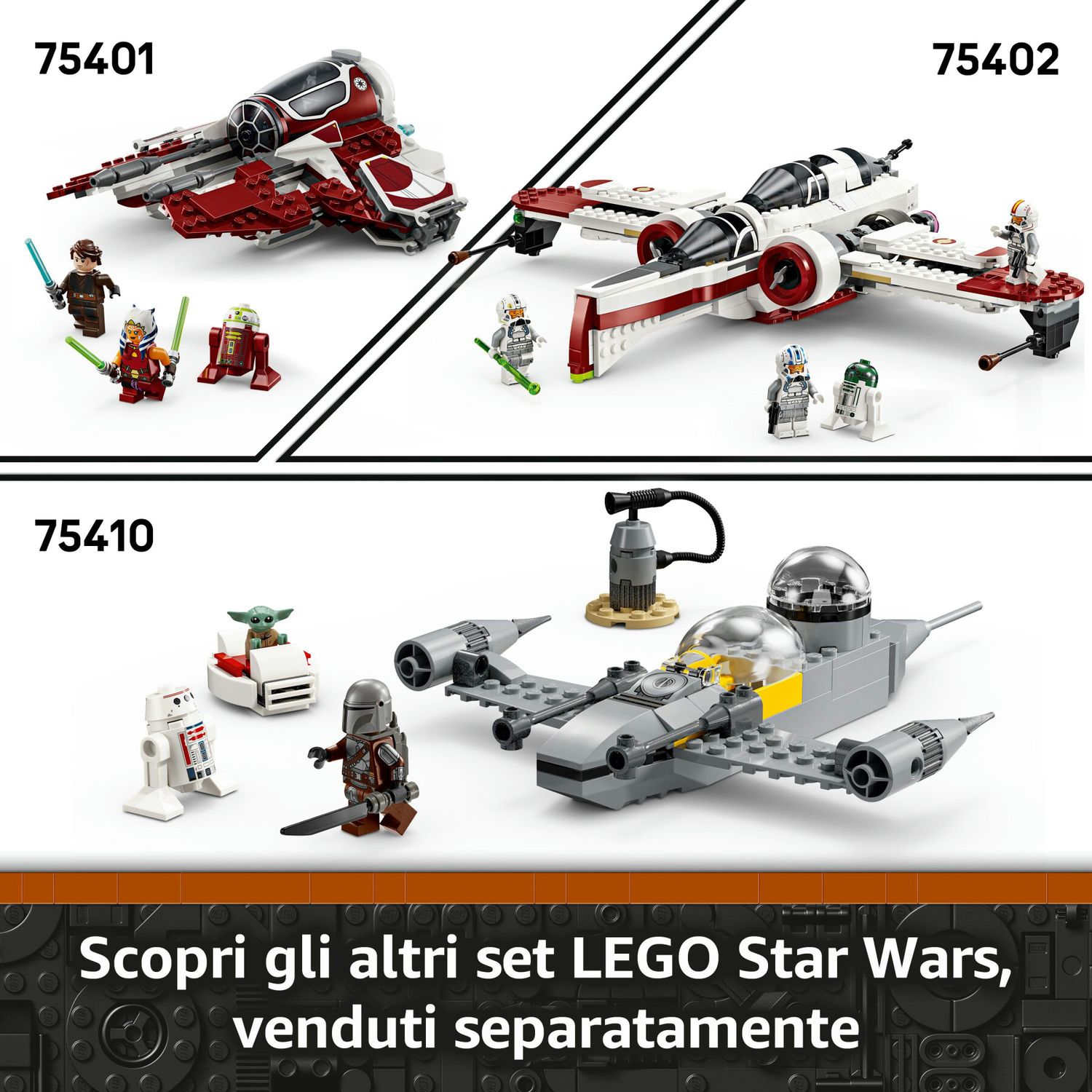 Lego star wars 75403 grogu e carrozzina con rana sorgan e minifigure di grogu da collezione, giocattolo per bambini 10+ - LEGO® Star Wars™, Lego, Star Wars