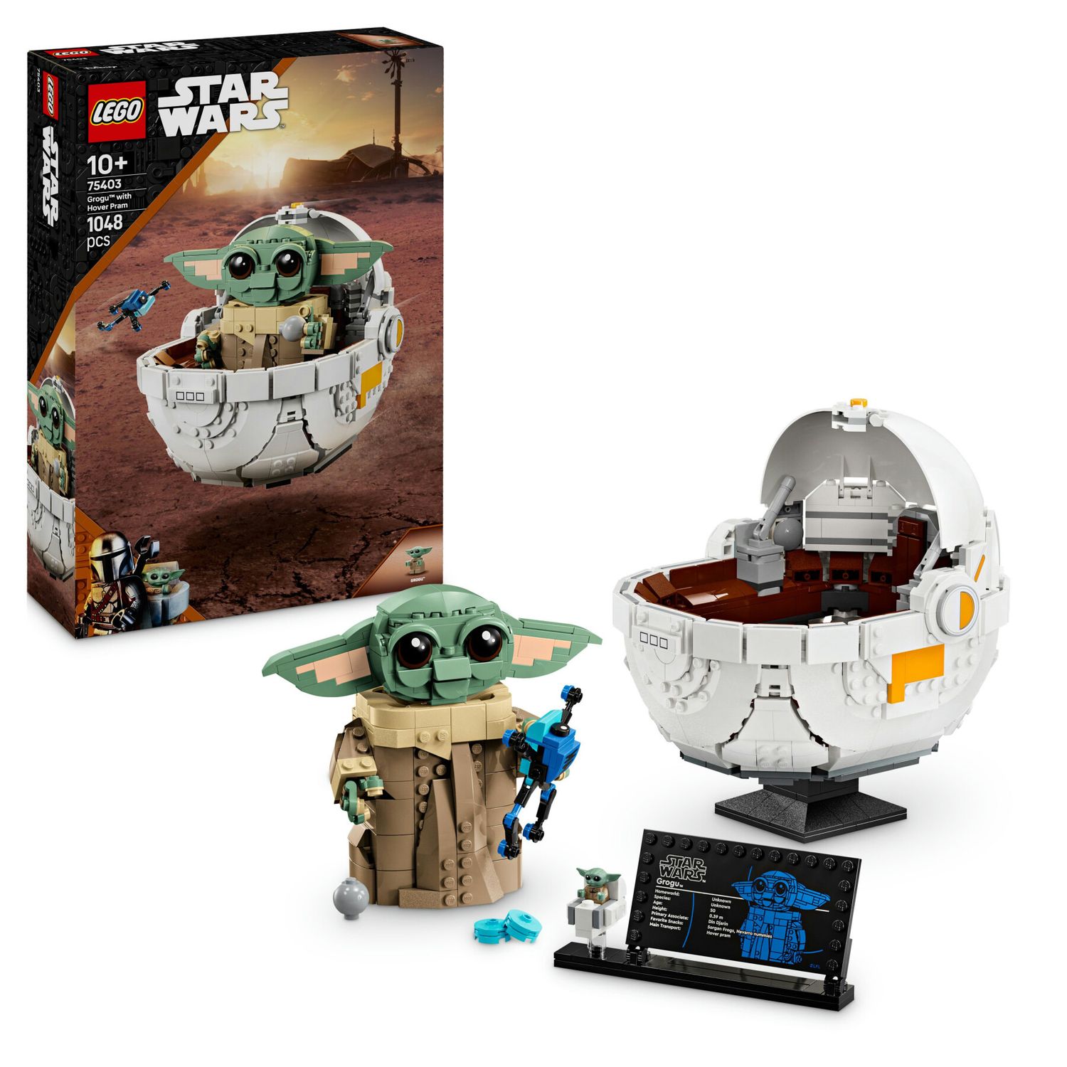 Lego star wars 75403 grogu e carrozzina con rana sorgan e minifigure di grogu da collezione, giocattolo per bambini 10+ - LEGO® Star Wars™, Lego, Star Wars