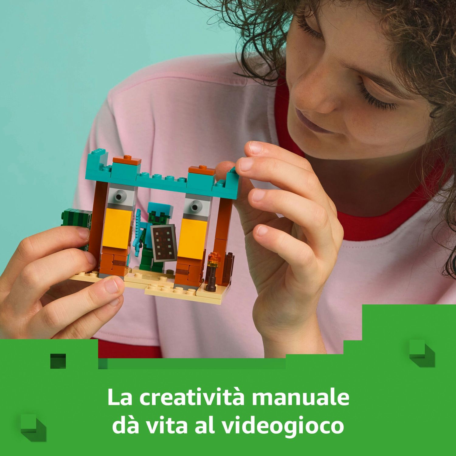 Lego minecraft 21267 pattuglia nel deserto della bestia, gioco di ruolo bambini 7+ con 4 personaggi del videogioco e accessori - MINECRAFT, Lego