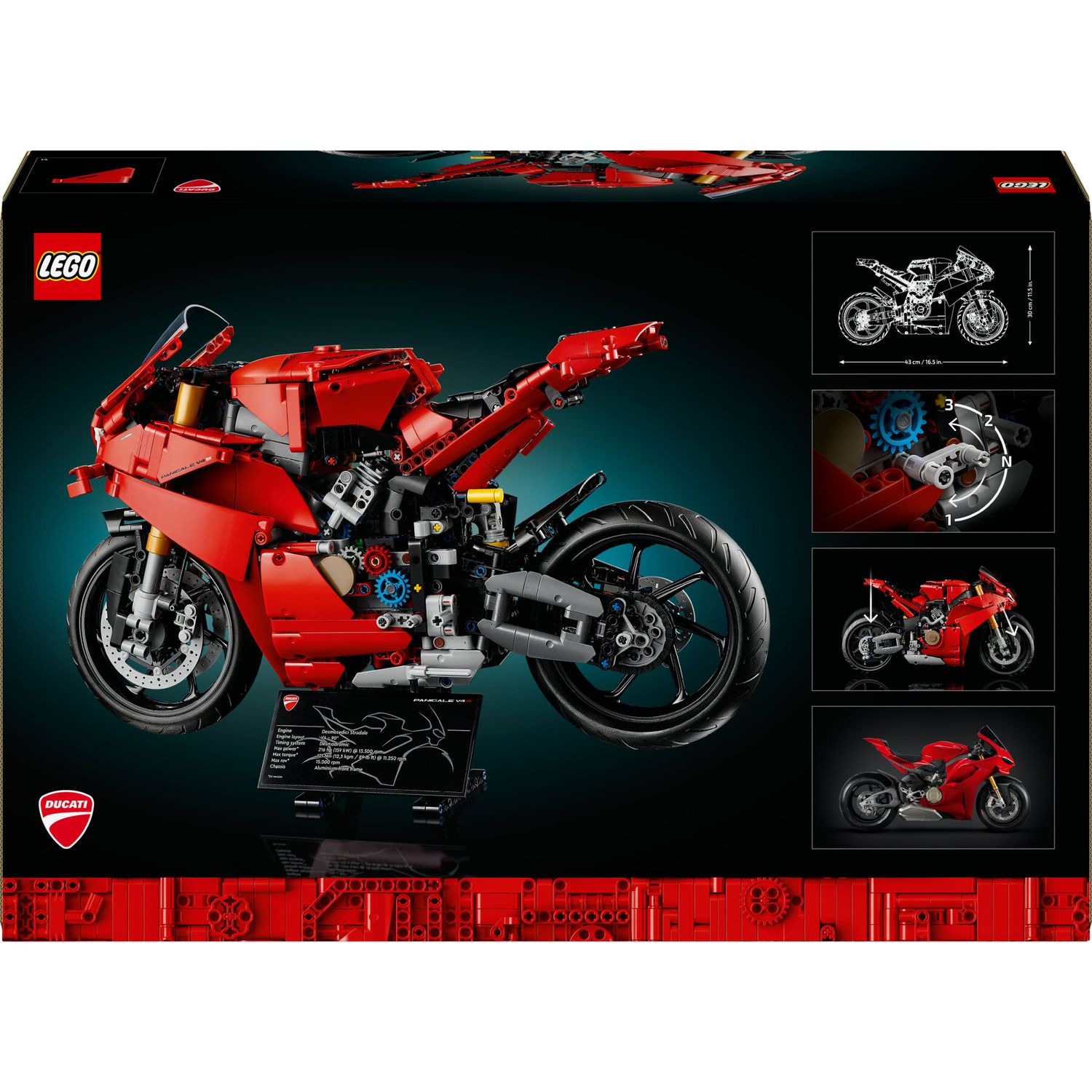Lego technic 42202 motocicletta ducati panigale v4 s, modello per adulti da collezione, idea regalo uomo o donna fan delle moto - LEGO TECHNIC, Lego
