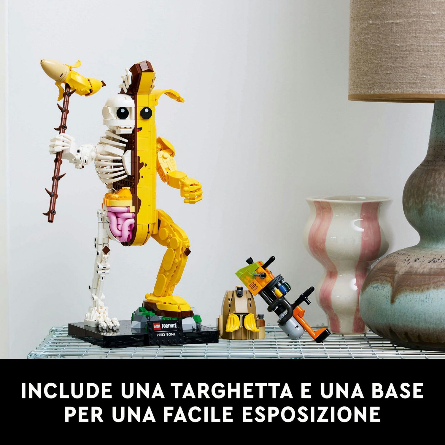 Lego fortnite 77072 bananita sbucciata, personaggio della banana per adulti da collezione, regalo creativo per uomo o donna - Lego