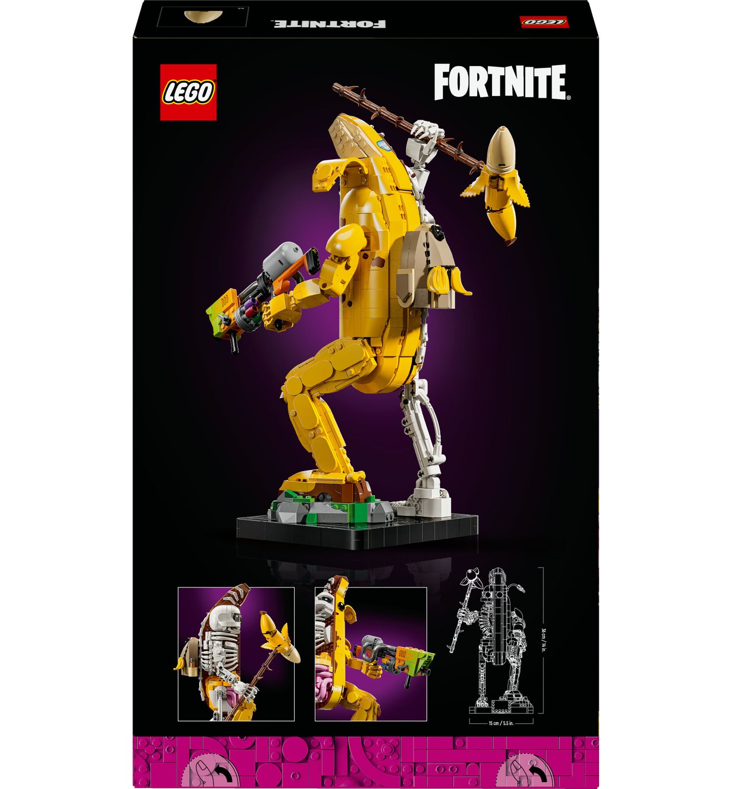Lego fortnite 77072 bananita sbucciata, personaggio della banana per adulti da collezione, regalo creativo per uomo o donna - Lego