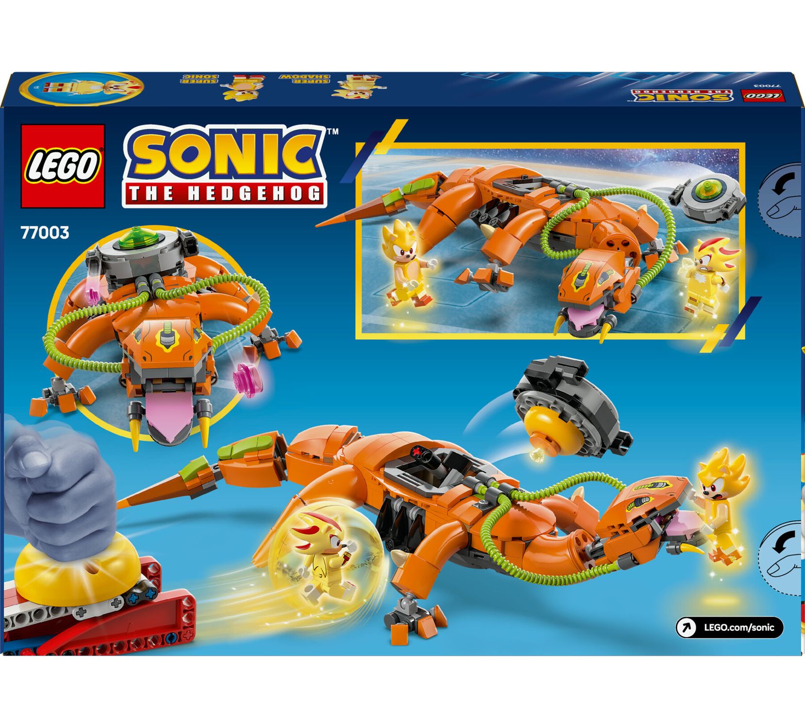 Lego sonic 77003 super shadow vs. biolizard, giochi d'azione per bambini 9+, personaggi e robot giocattolo, regalo per gamer - Sonic, Lego