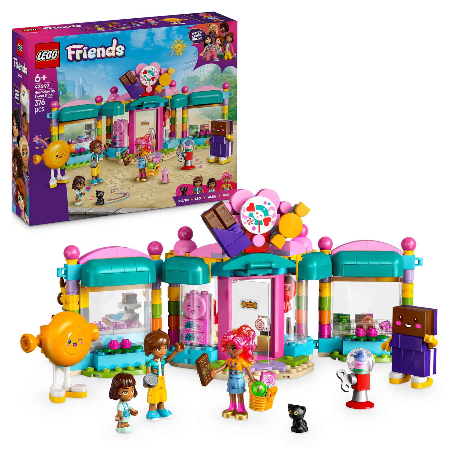 Lego friends 42649 negozio di dolciumi di heartlake city, giochi per sviluppo abilità sociali per bambine 6+, idea regalo - LEGO FRIENDS, Lego