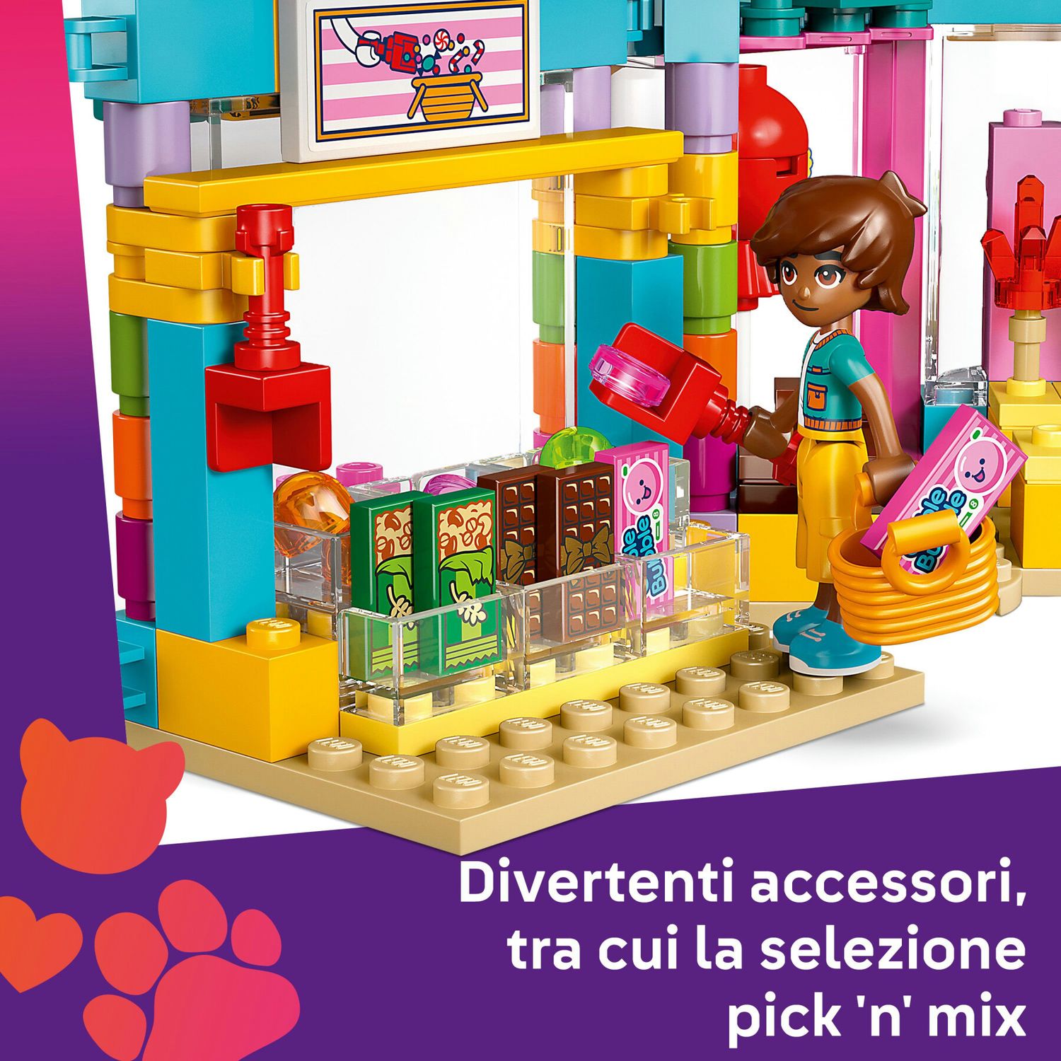 Lego friends 42649 negozio di dolciumi di heartlake city, giochi per sviluppo abilità sociali per bambine 6+, idea regalo - LEGO FRIENDS, Lego