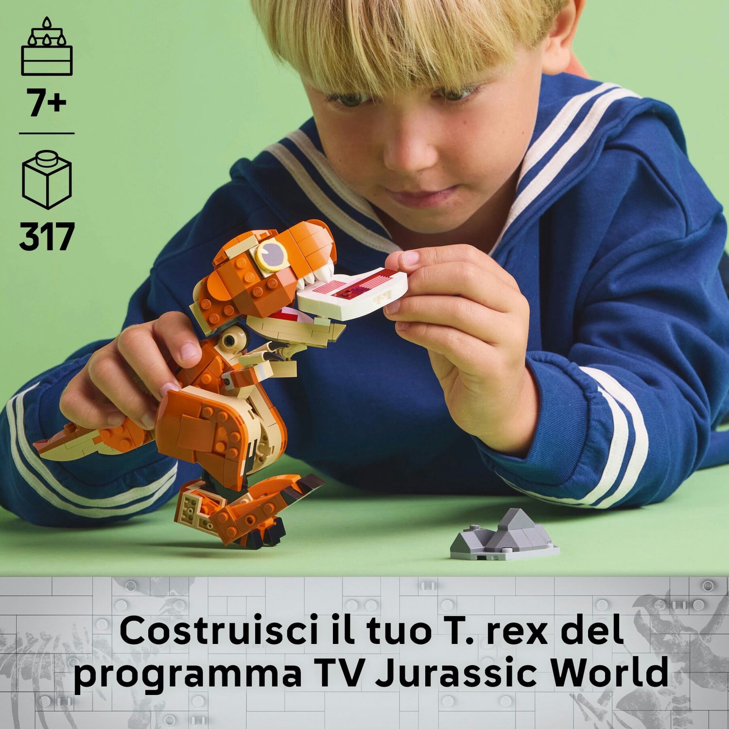 Lego jurassic world 76967 little eatie: t. rex, dinosauro giocattolo con parti mobili, gioco di ruolo bambini 7+, idea regalo - LEGO JURASSIC PARK/W, Lego