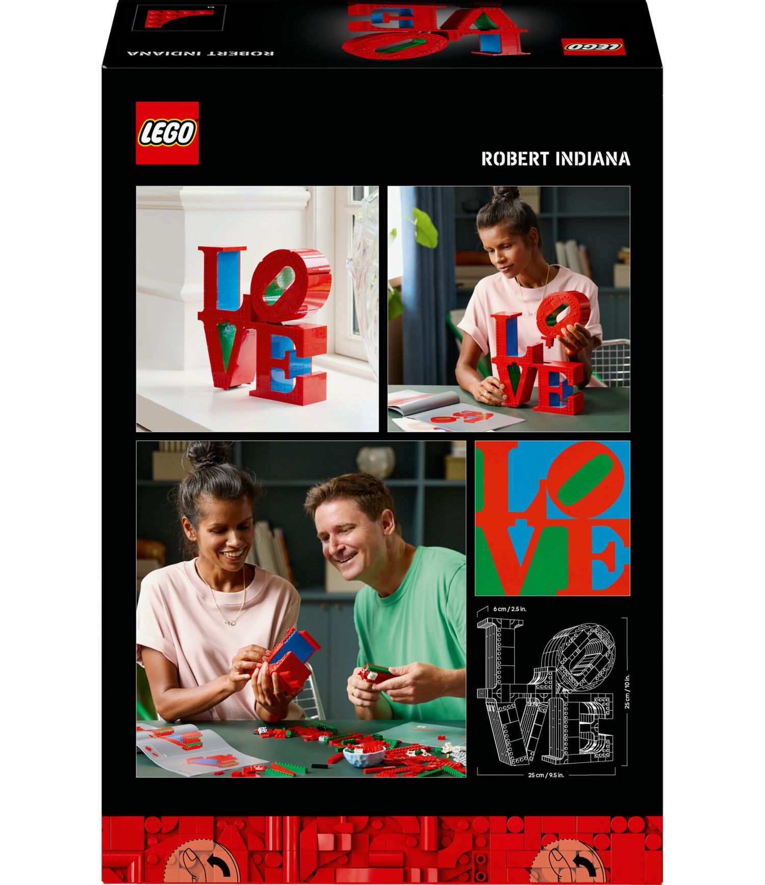 Lego art 31214 love, modellino da costruire scultura pop di robert indiana, hobby creativo per adulti, regalo donna o uomo - LEGO Art, Lego